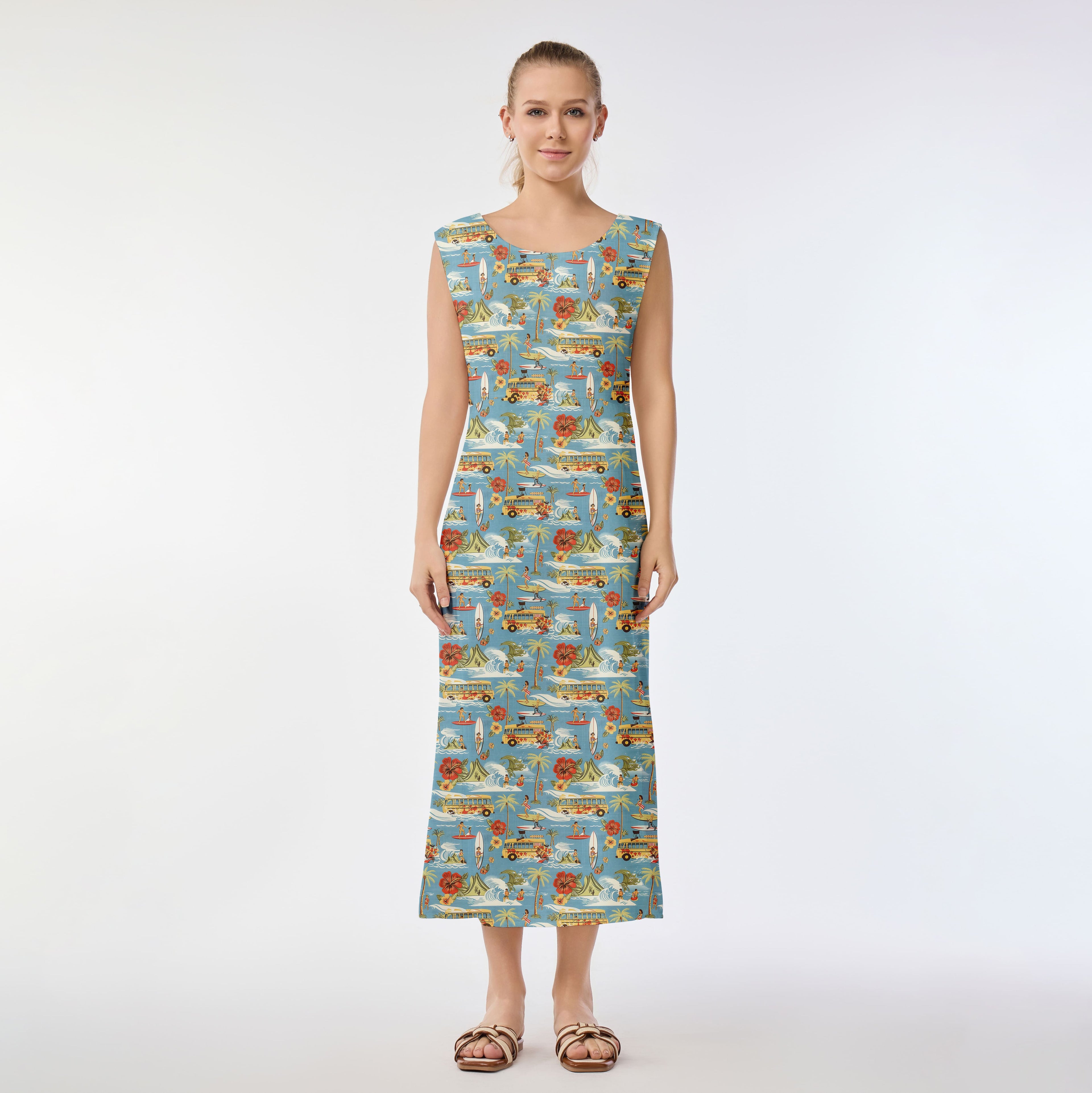 Retro Surf Vibes Muumuu Dress