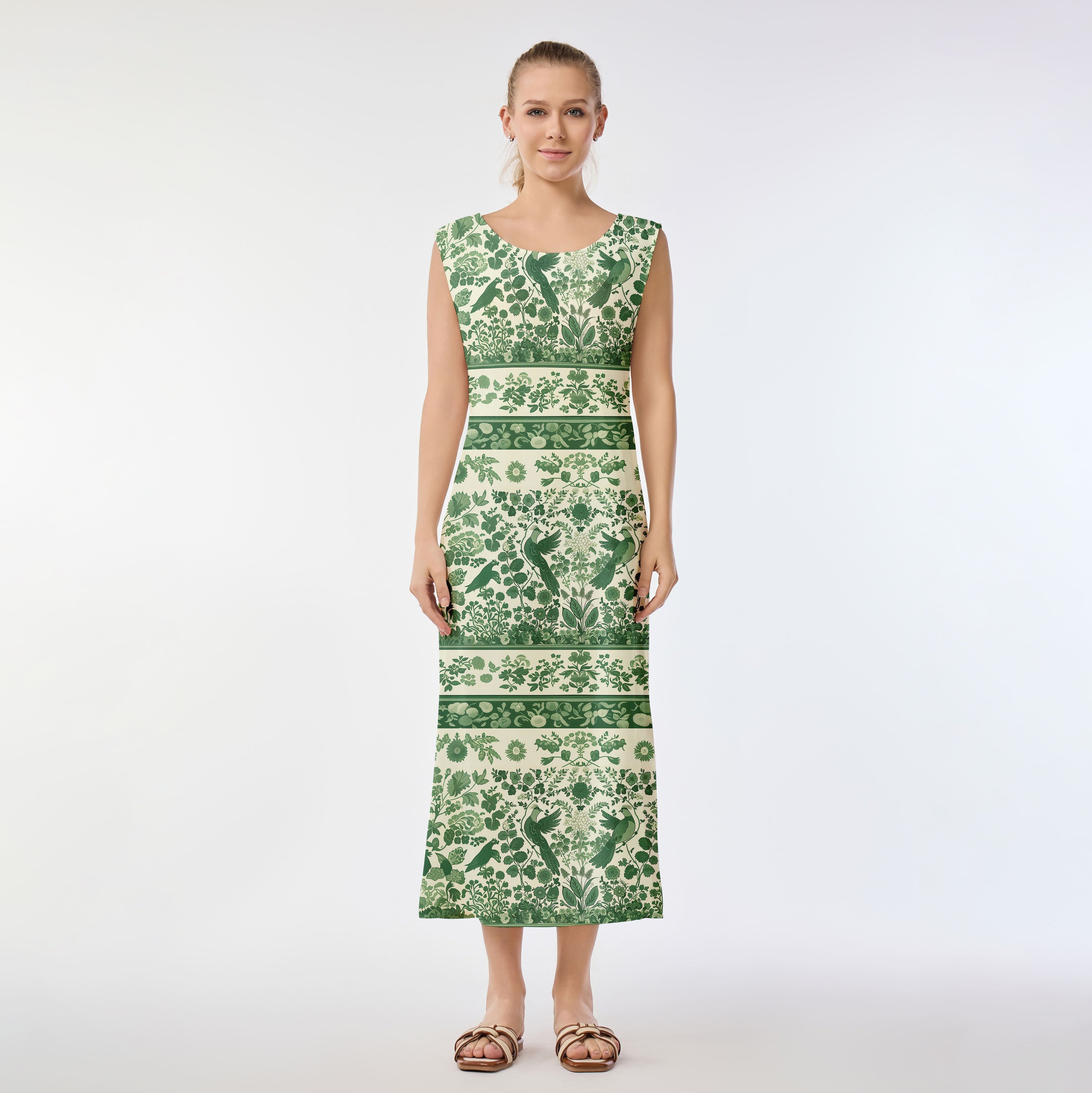 Harmony Green Muumuu Dress