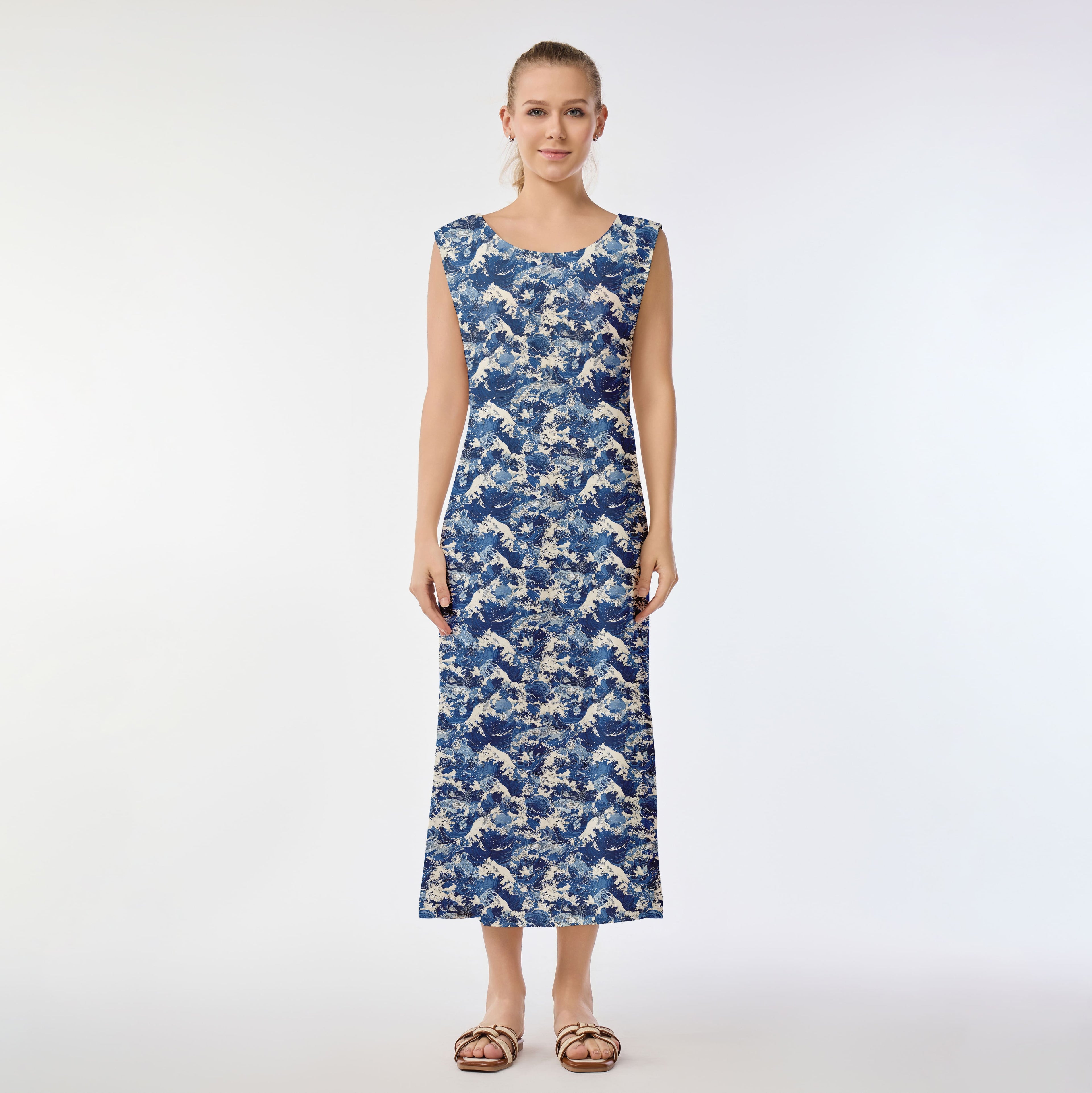 Oceanic Surge Muumuu Dress