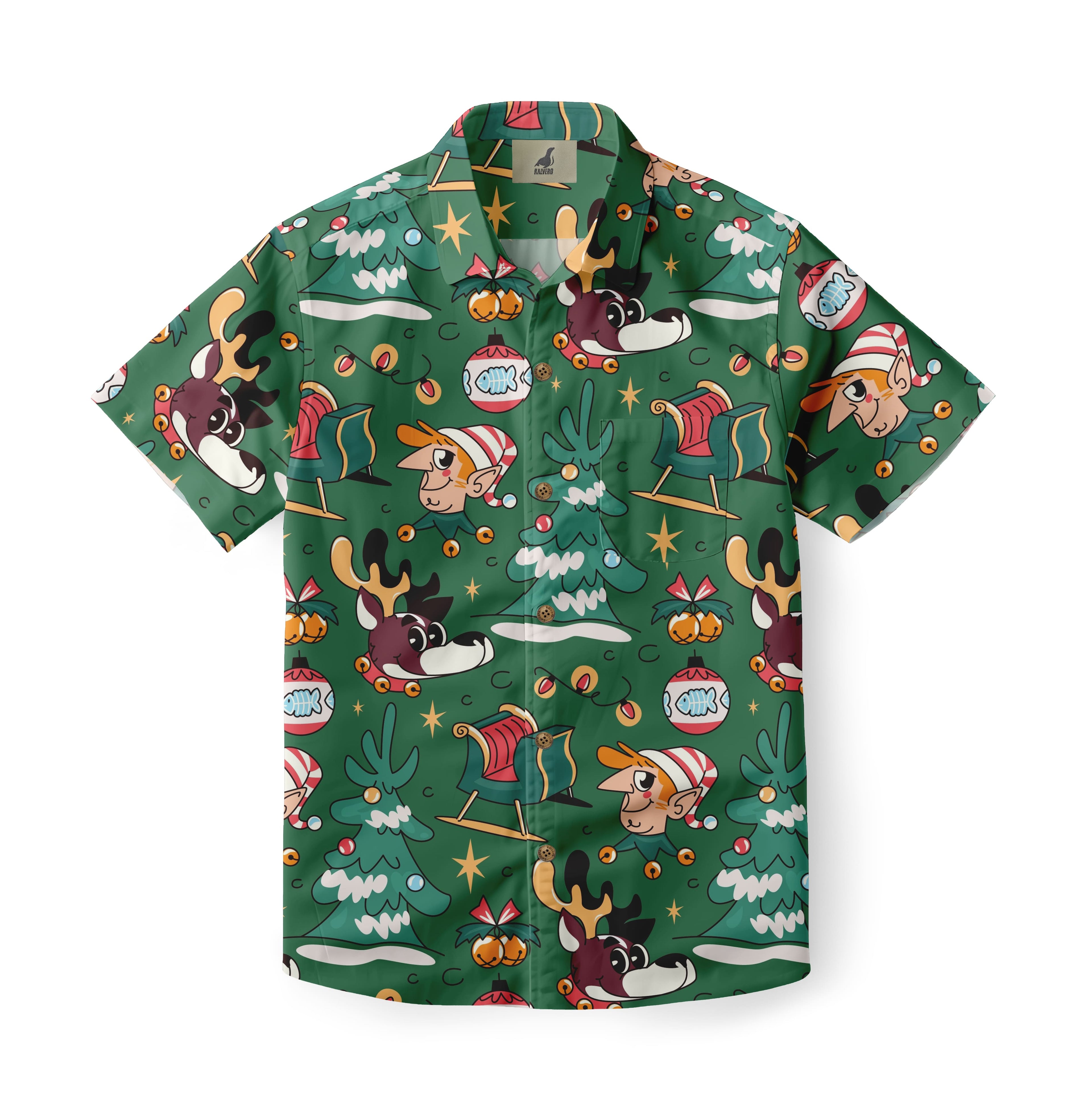 Christmas Elf Aloha Shirt