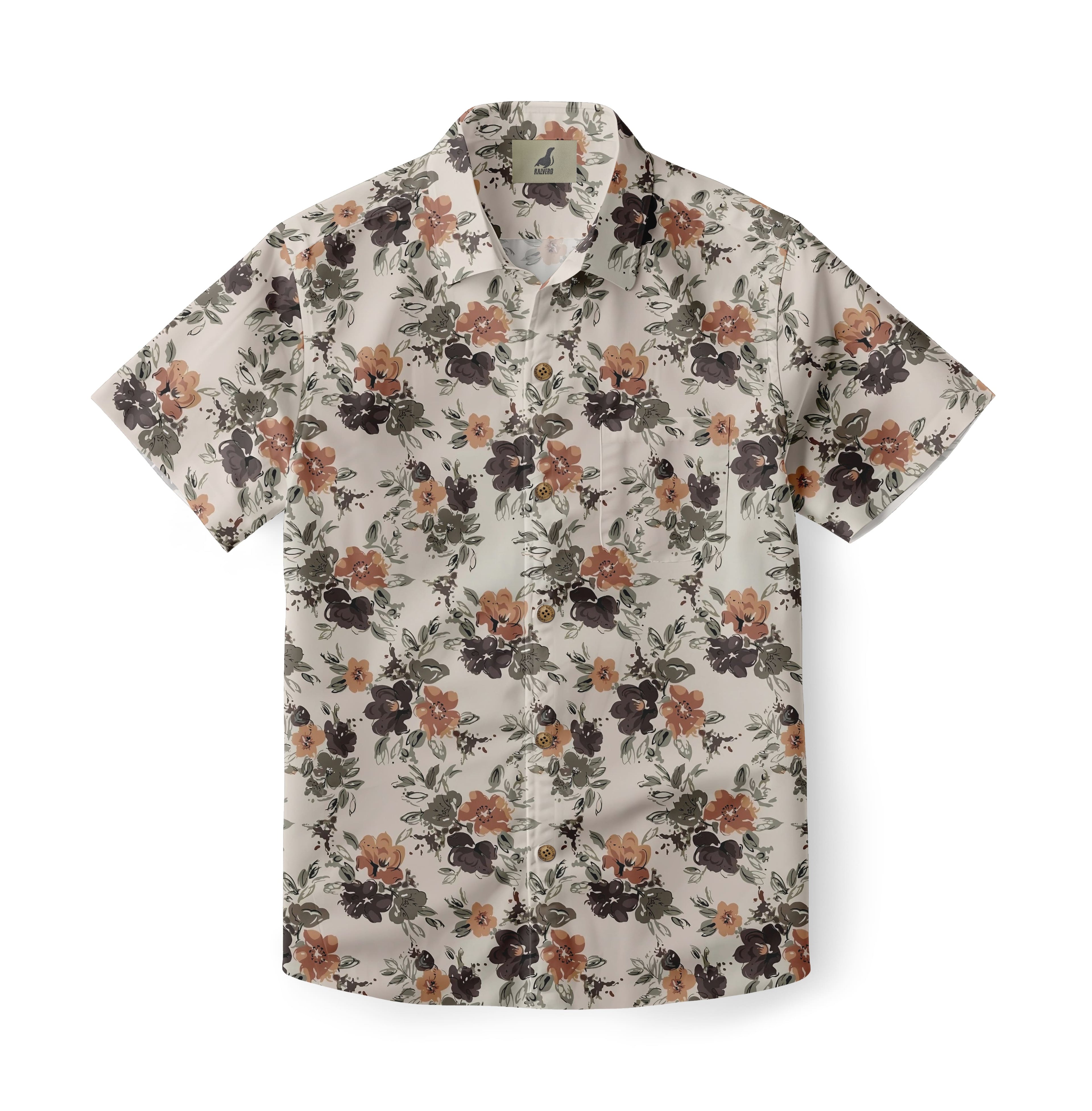 Earthy Floral Hawaiian Shirt