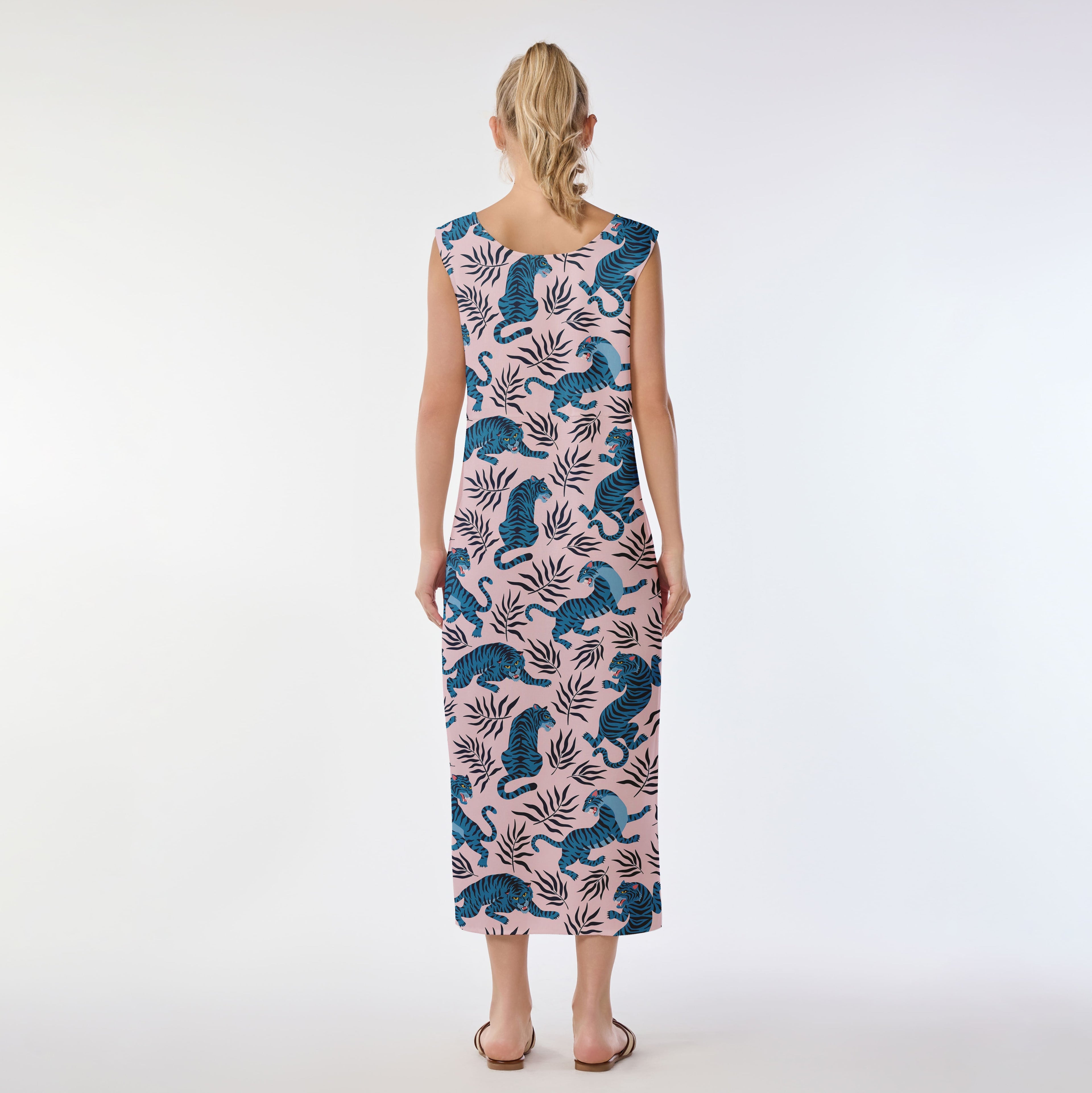 Blue Tiger Allure Muumuu Dress