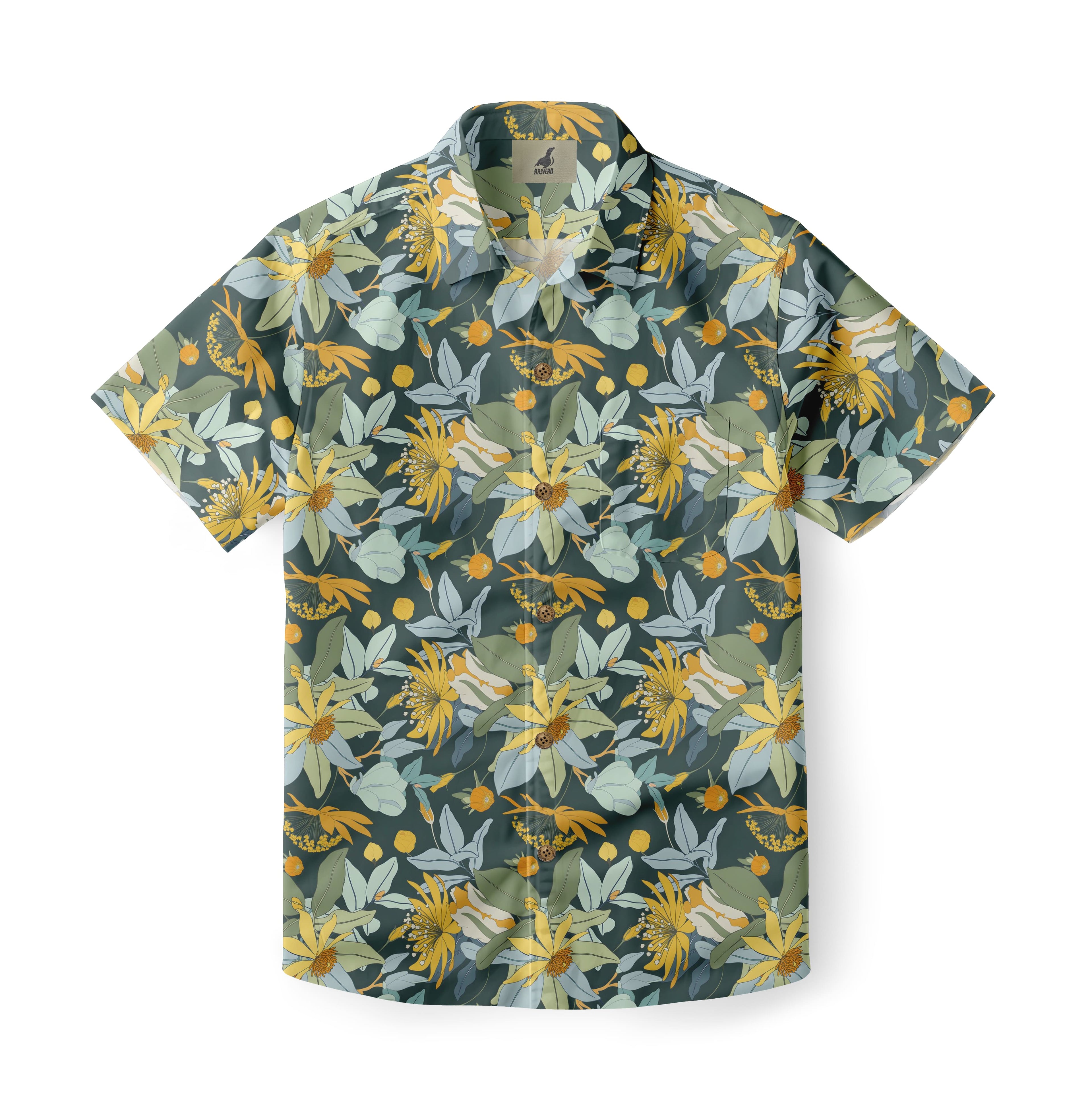 Dark Floral Hawaiian Shirt