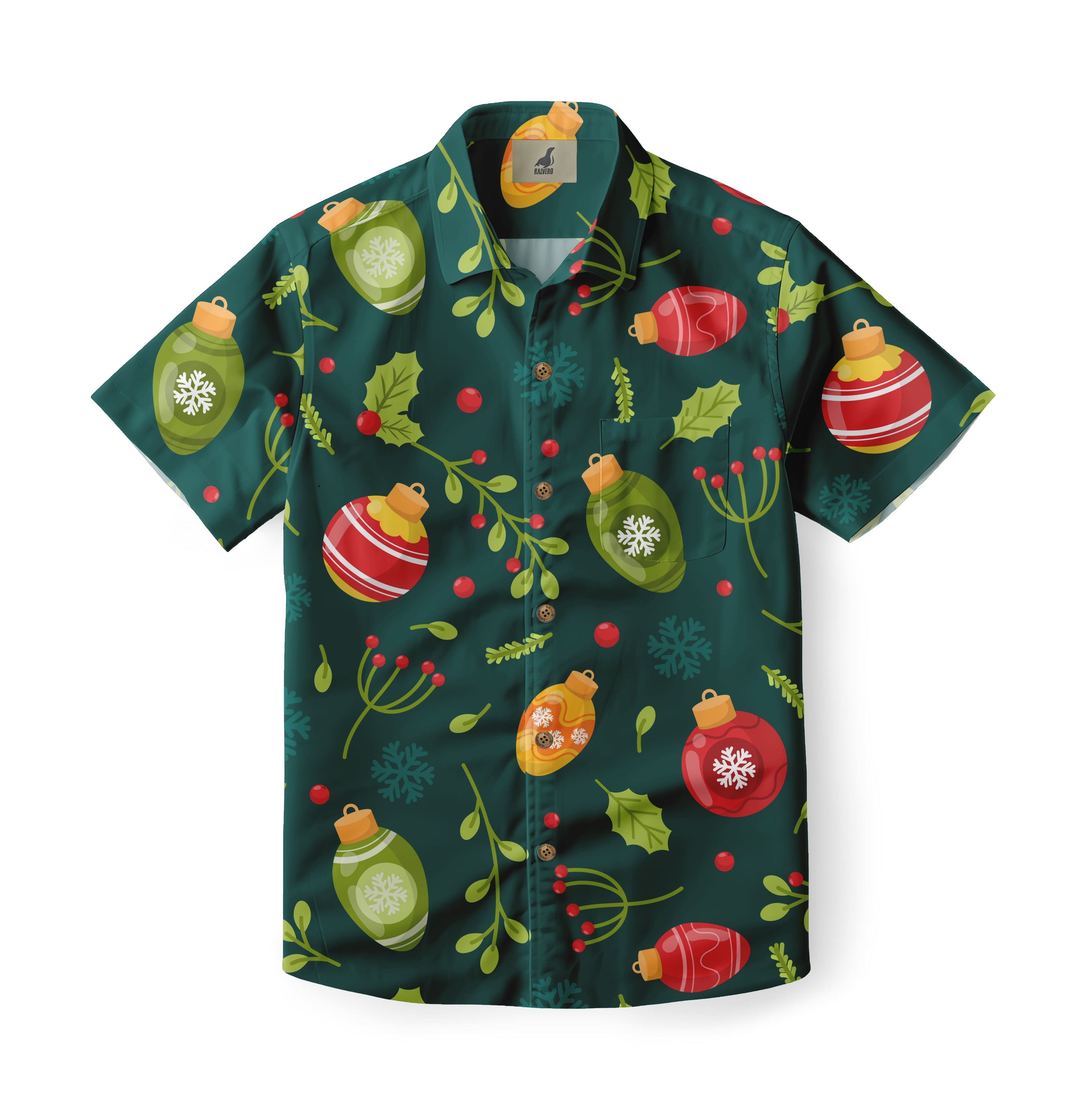 Christmas Holly Hawaiian Shirt