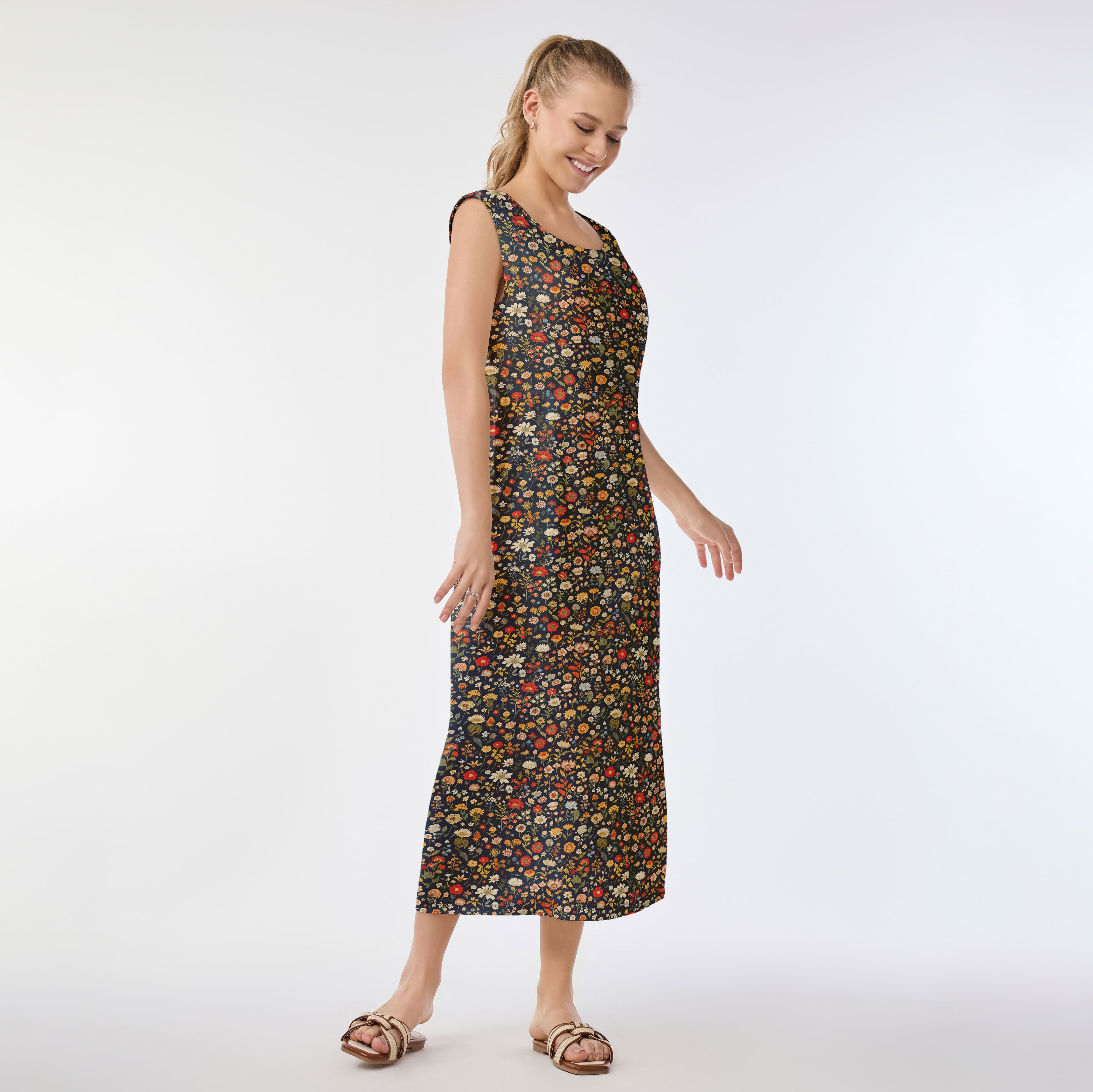 Floral Nocturne Muumuu Dress