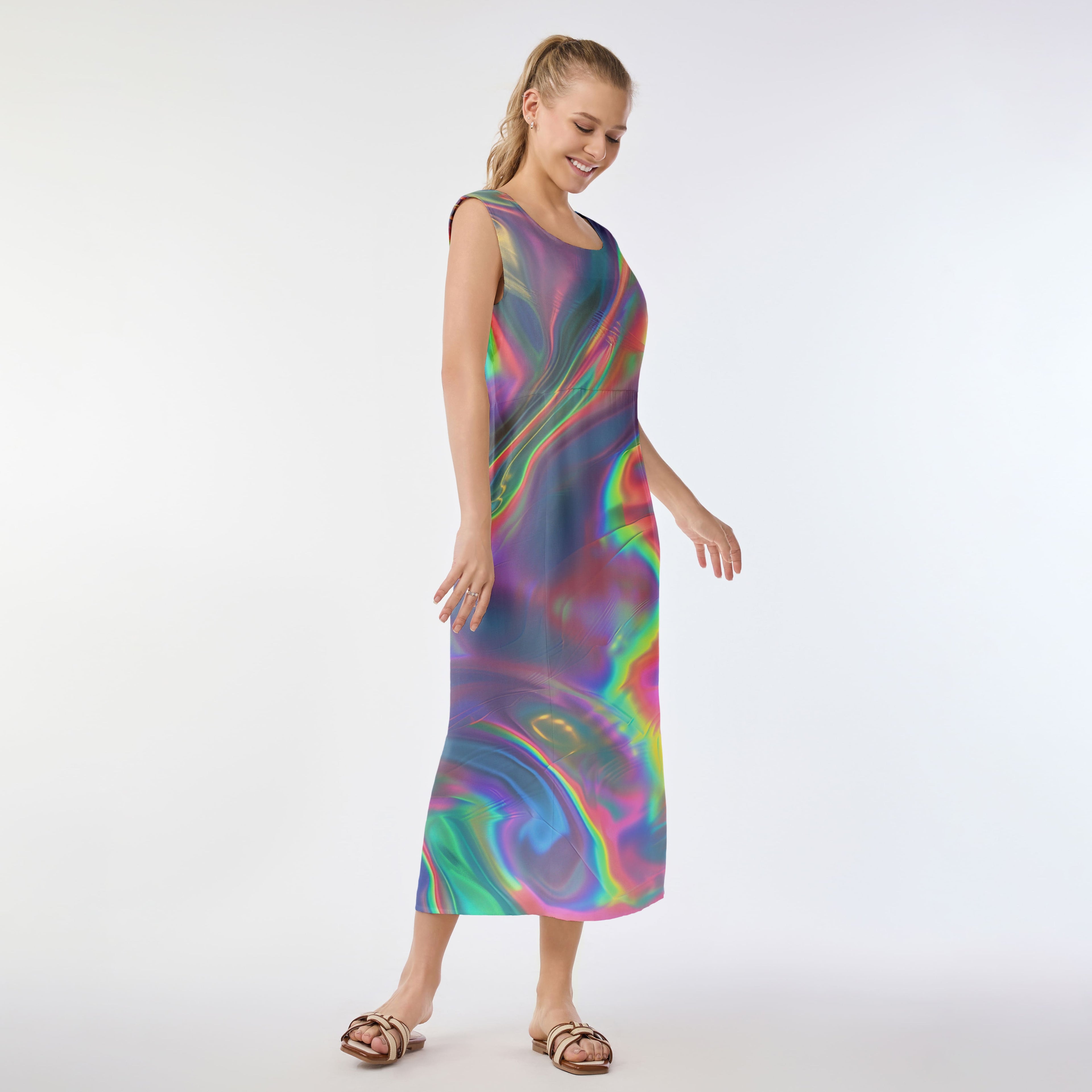 Prism Waves Muumuu Dress