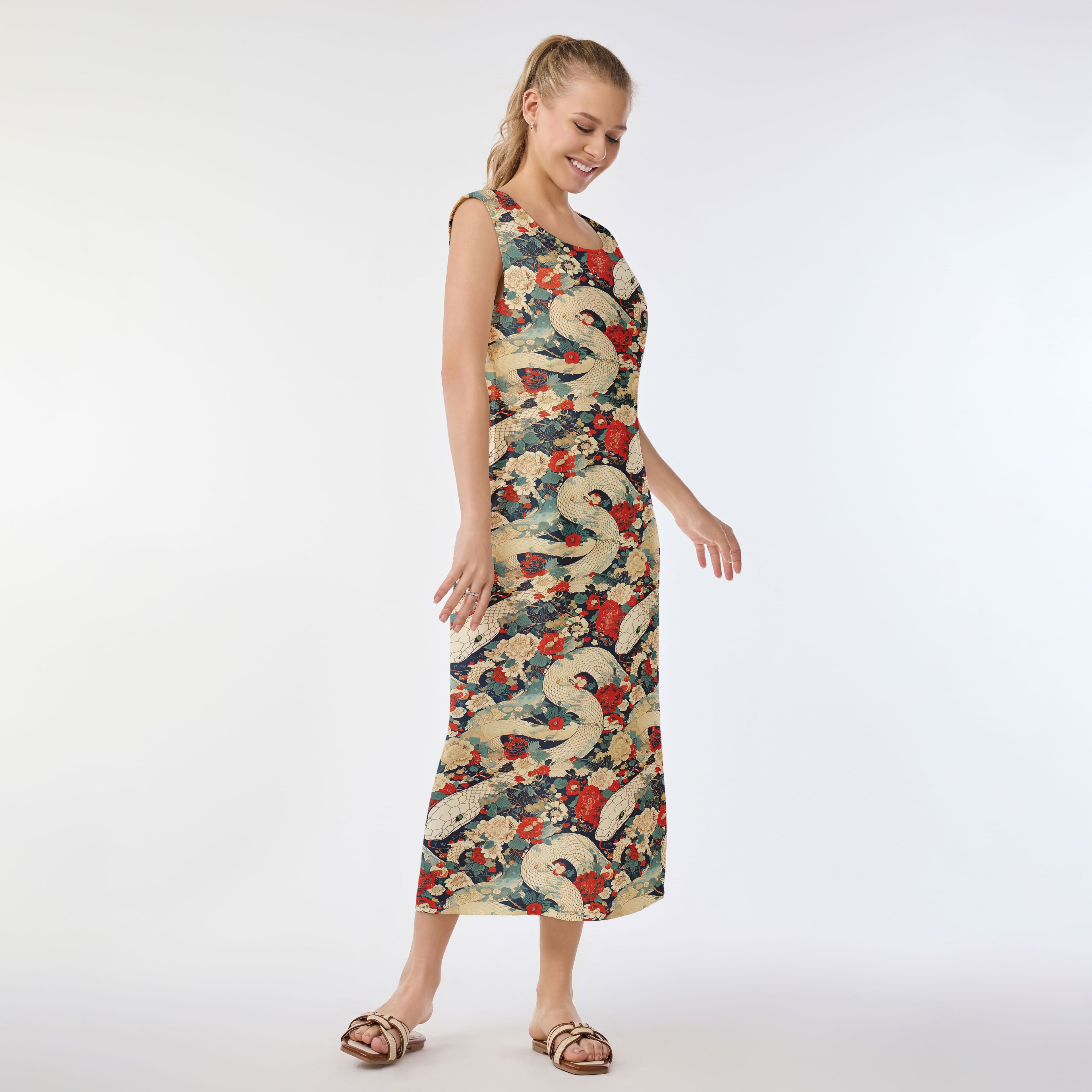 Serpent Blossom Muumuu Dress