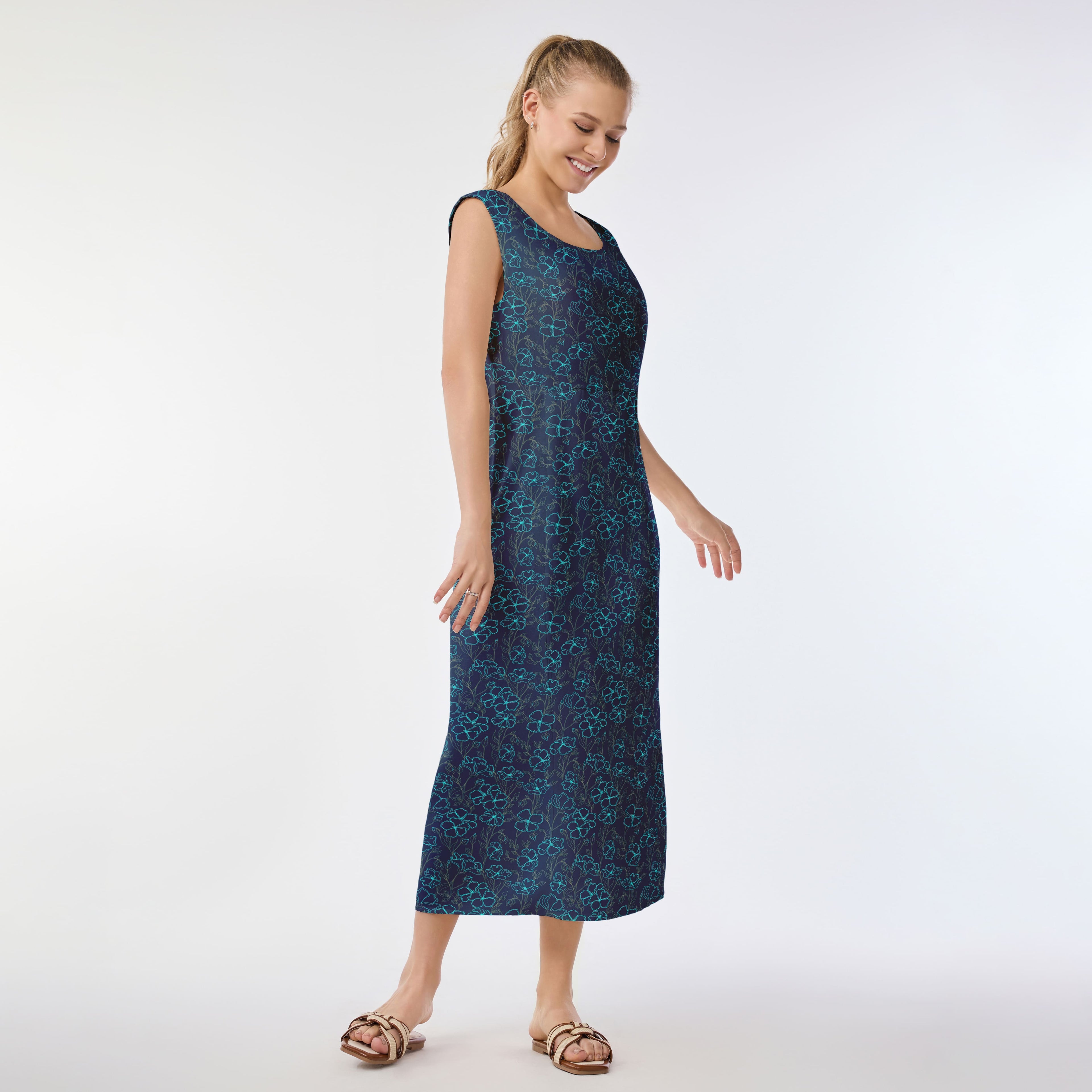 Luminous Blooms Muumuu Dress