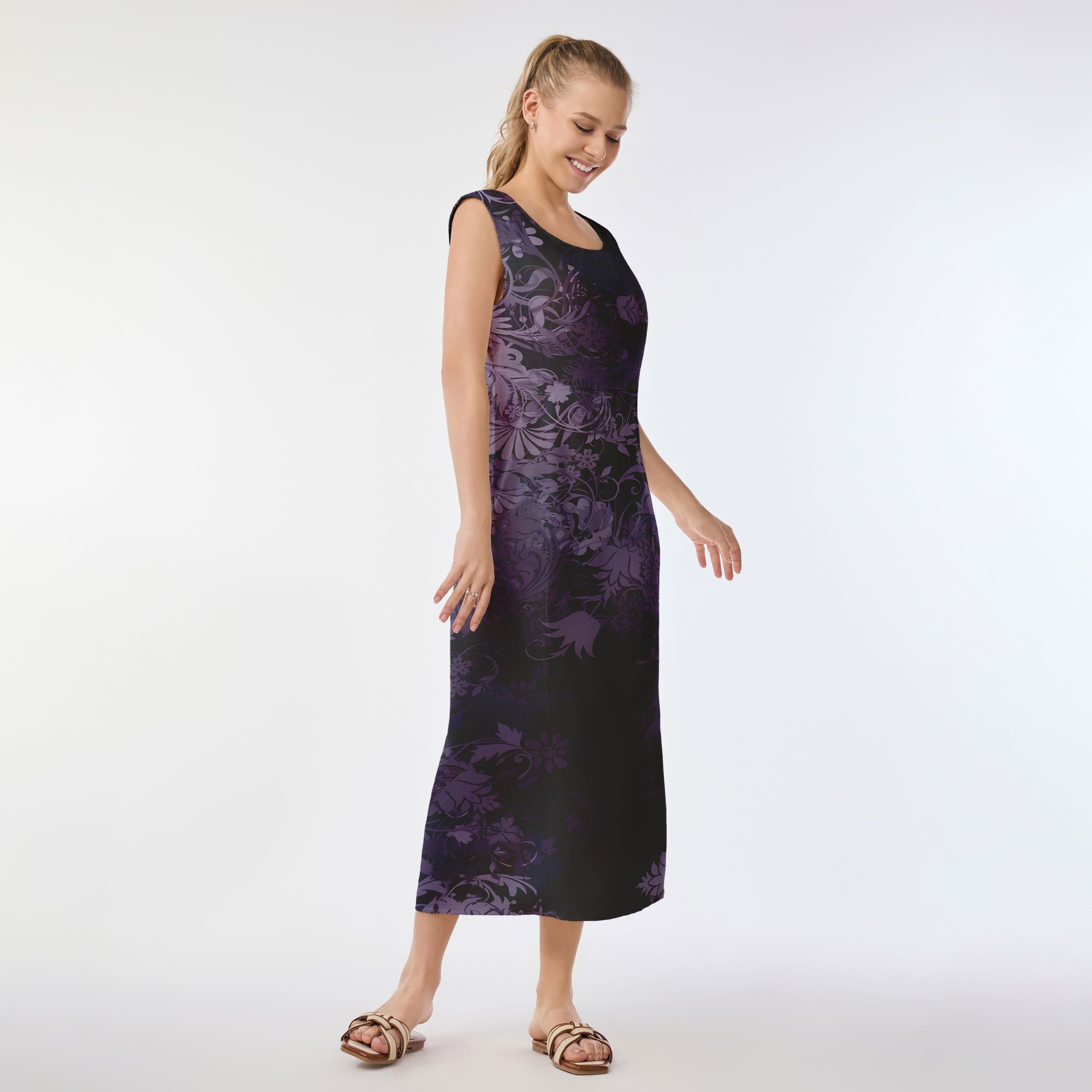 Purple Elegance Muumuu Dress