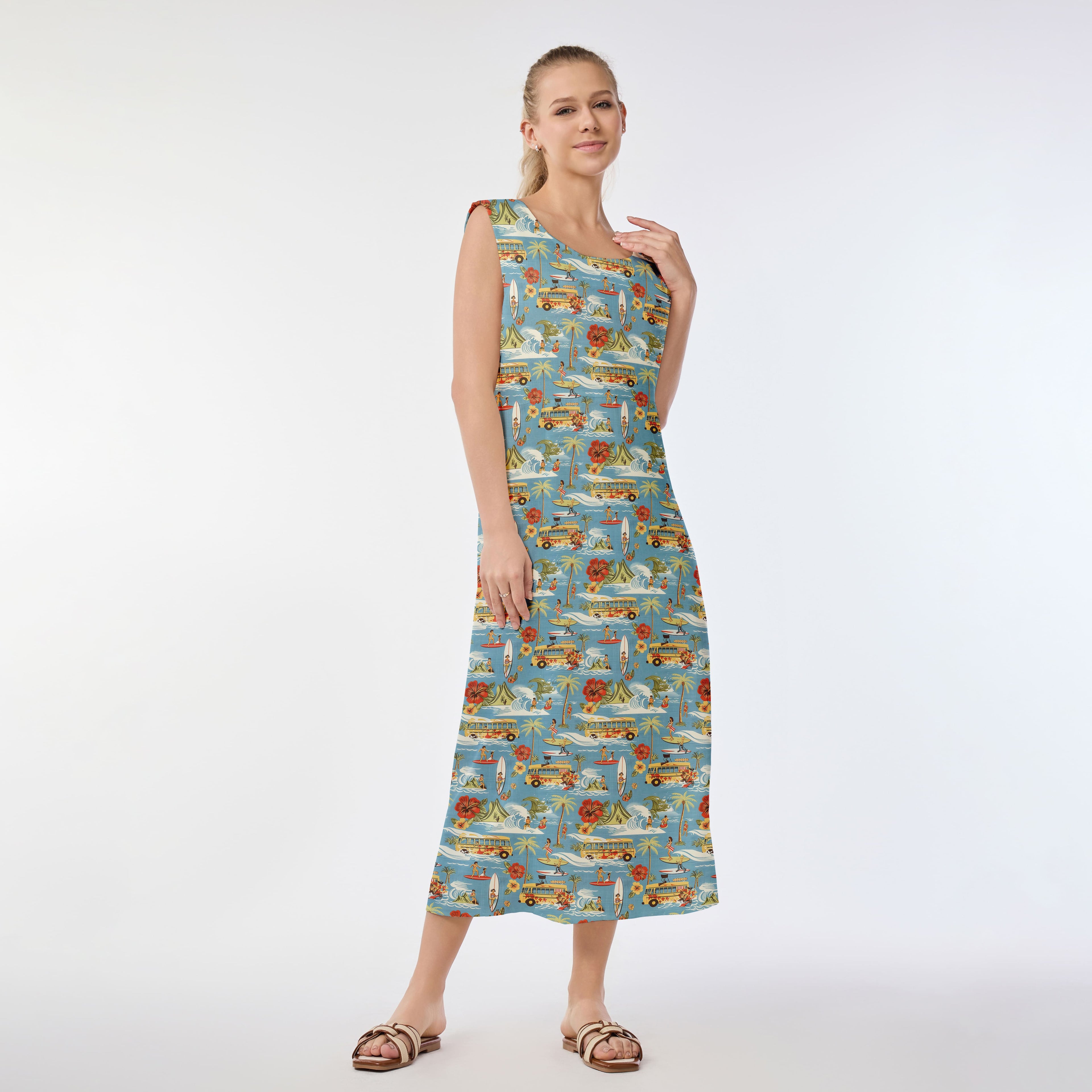 Retro Surf Vibes Muumuu Dress