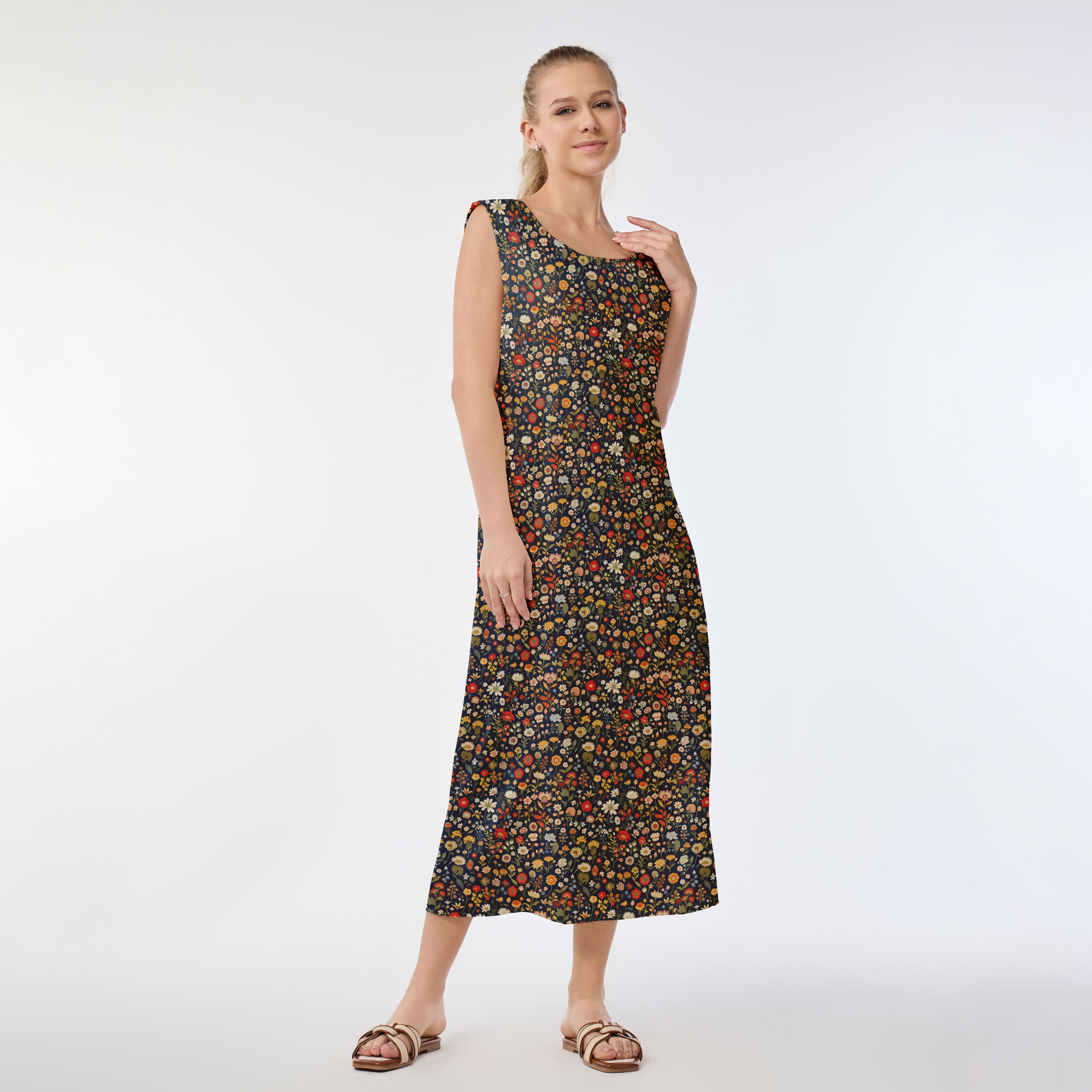 Floral Nocturne Muumuu Dress
