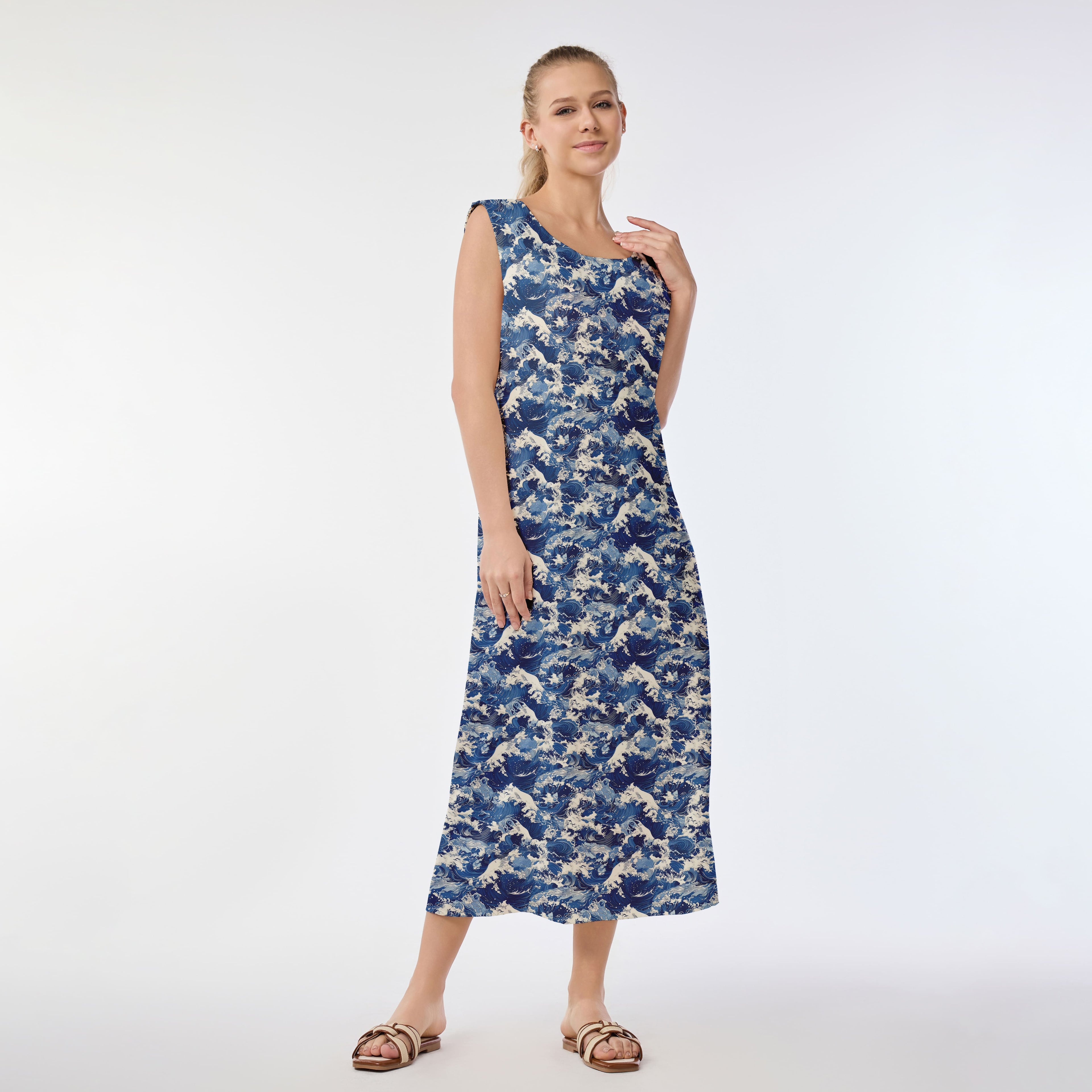Oceanic Surge Muumuu Dress
