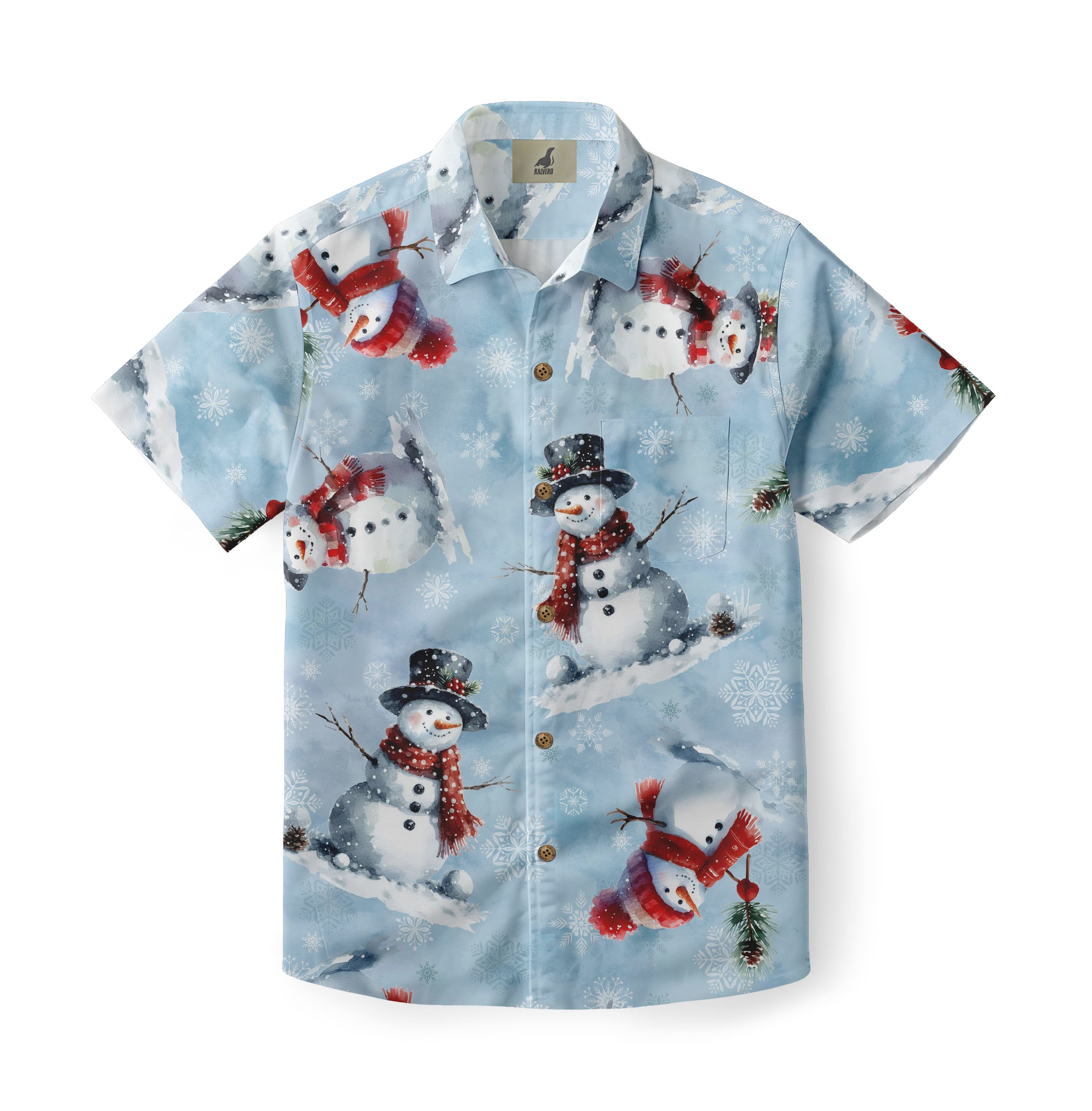 Playful Snowman Hawaiian Shirt