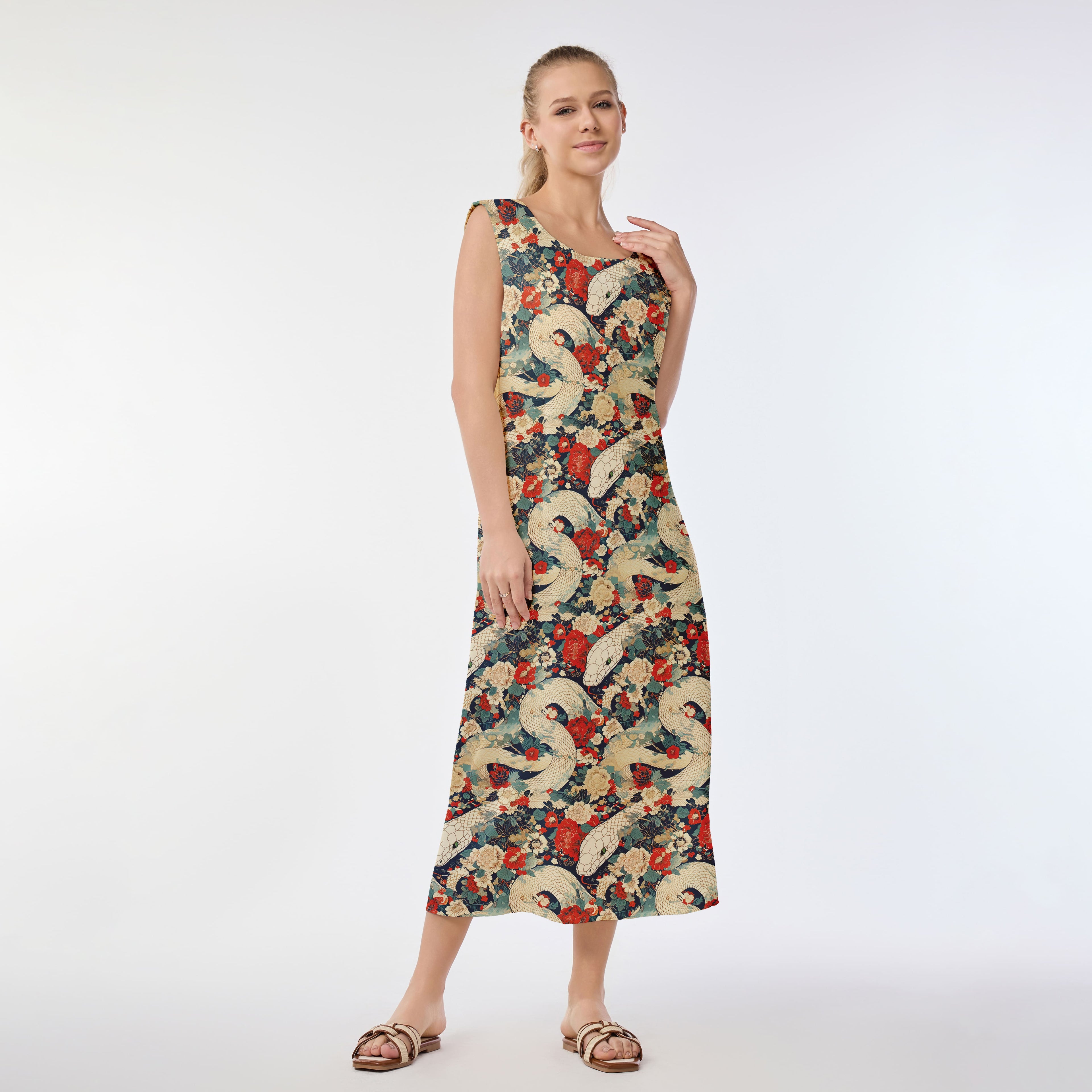 Serpent Blossom Muumuu Dress