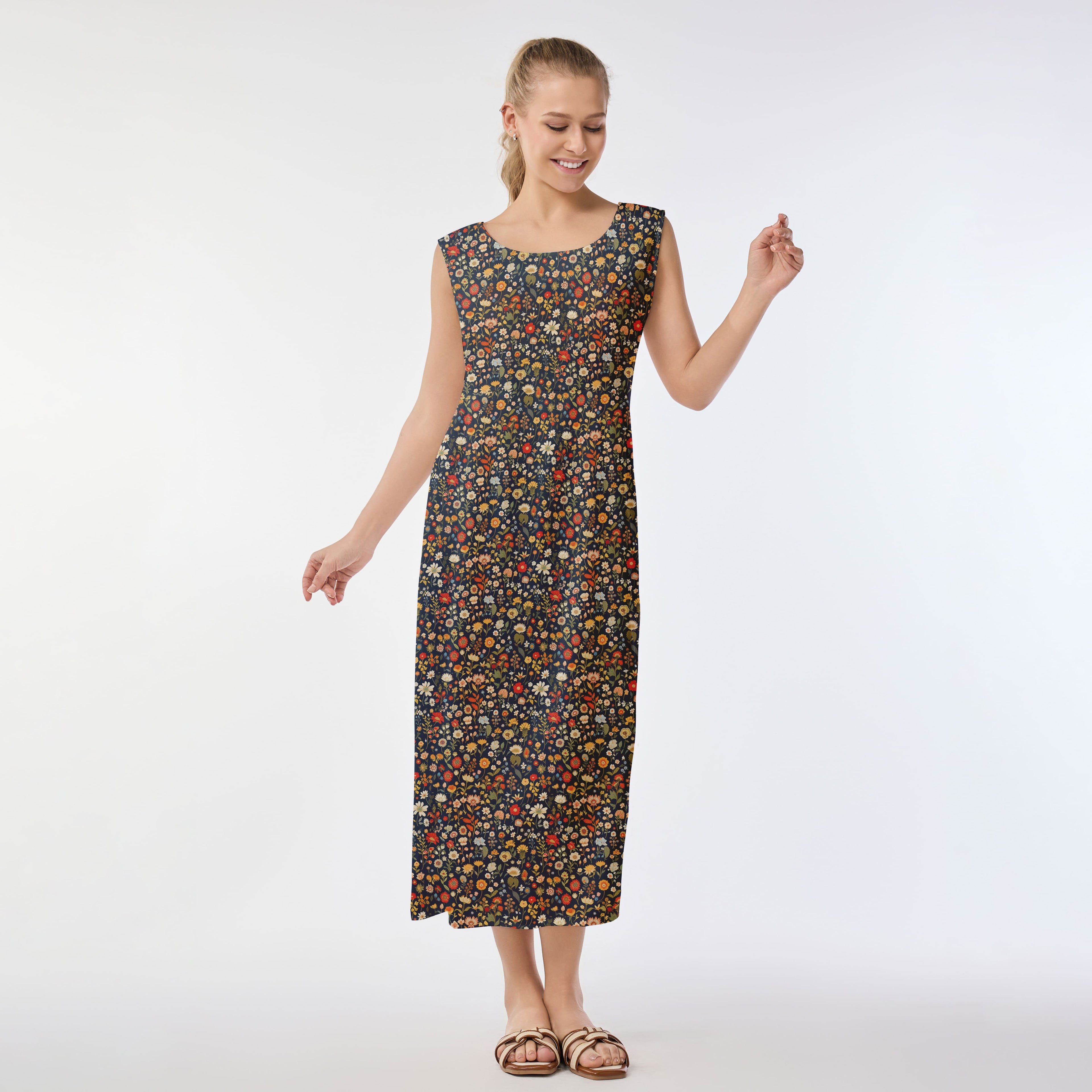 Floral Nocturne Muumuu Dress