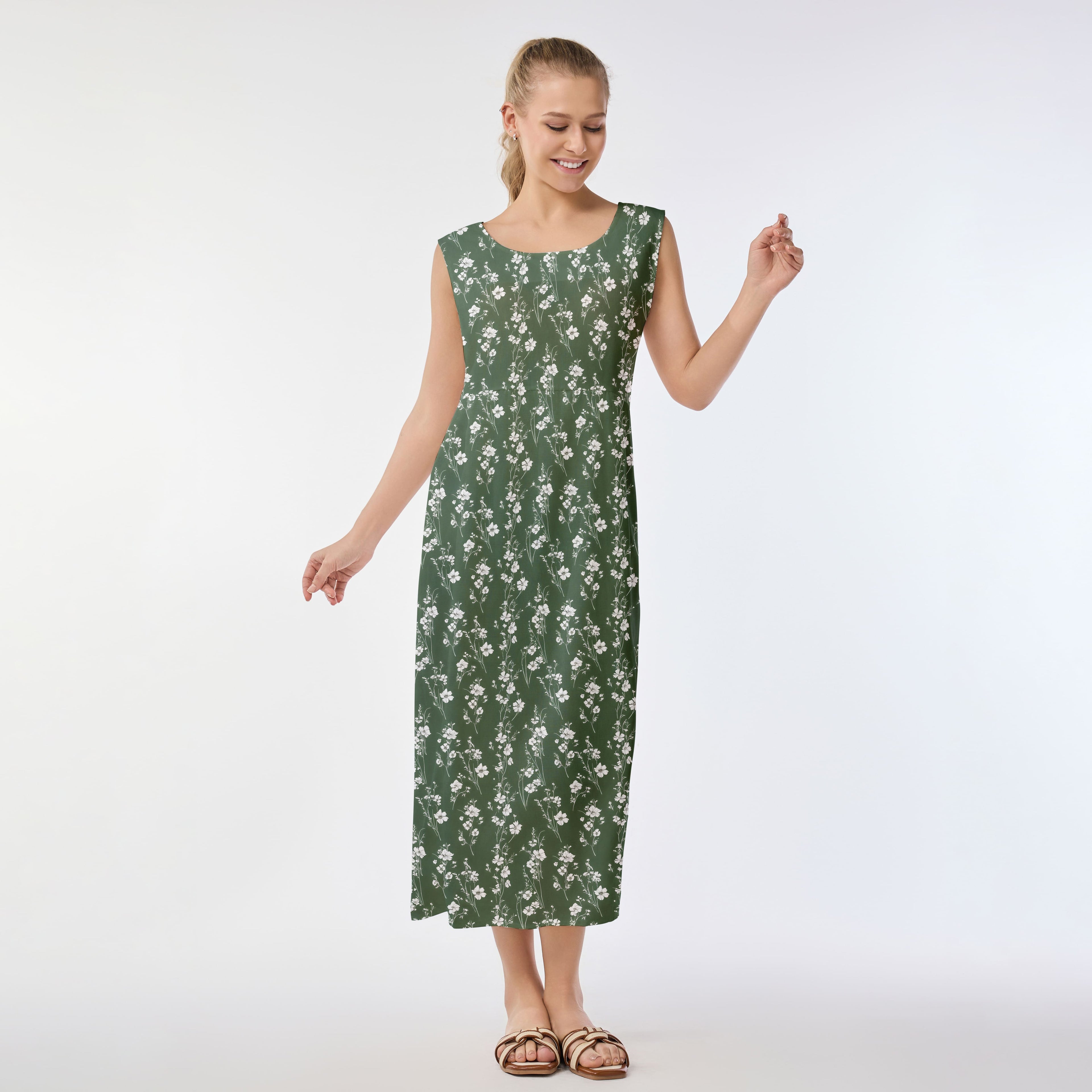 Tranquil Blossoms Muumuu Dress