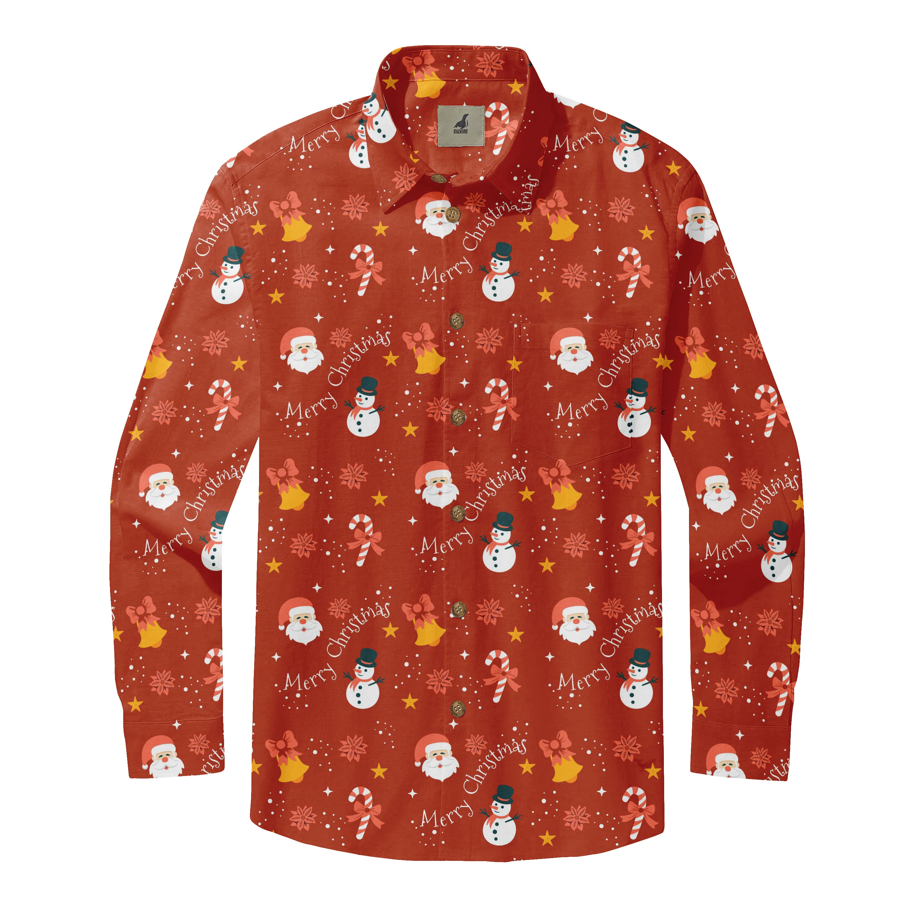 Merry Santa Snowman Long Sleeve Shirt