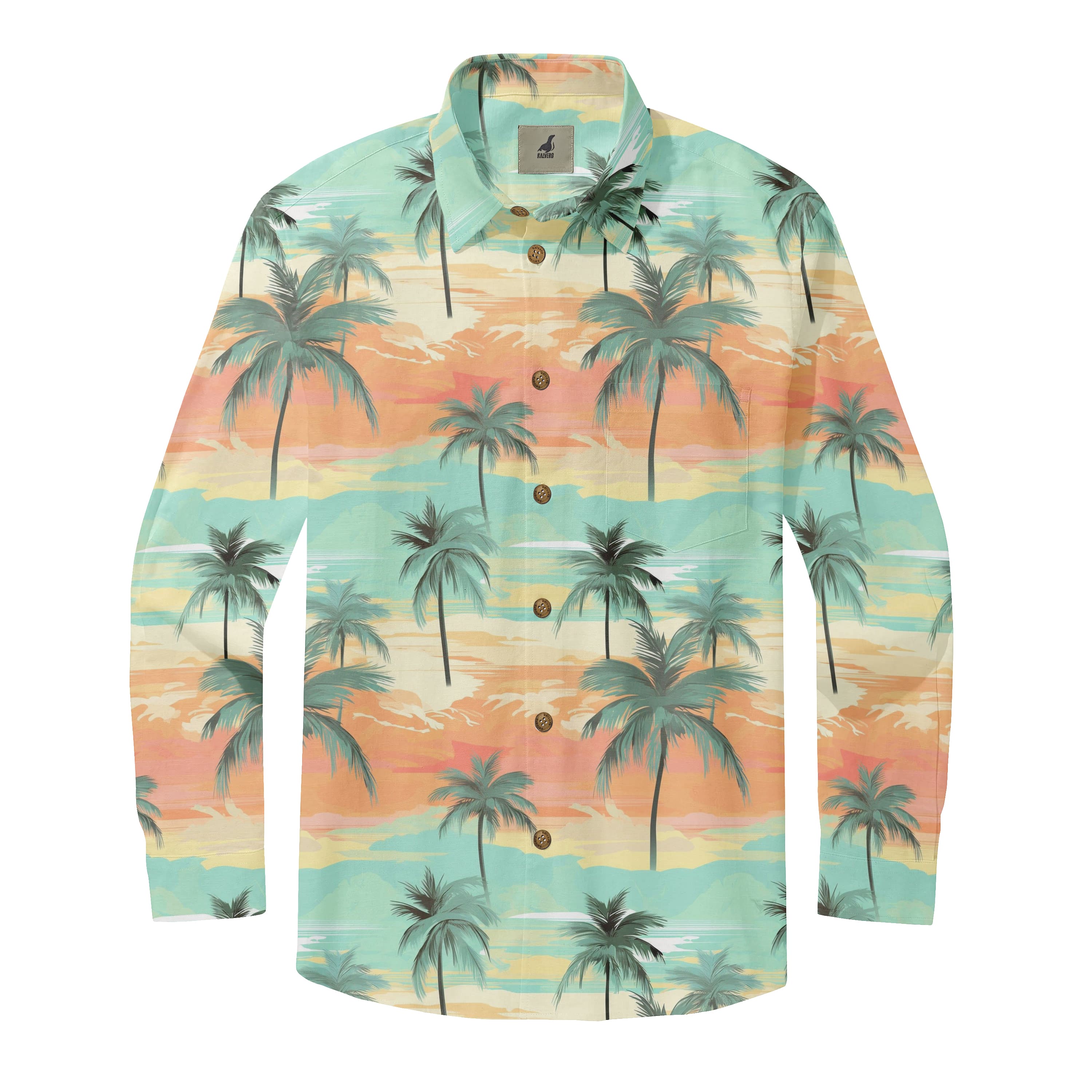 Tropical Leaf Long Sleeve Shirts