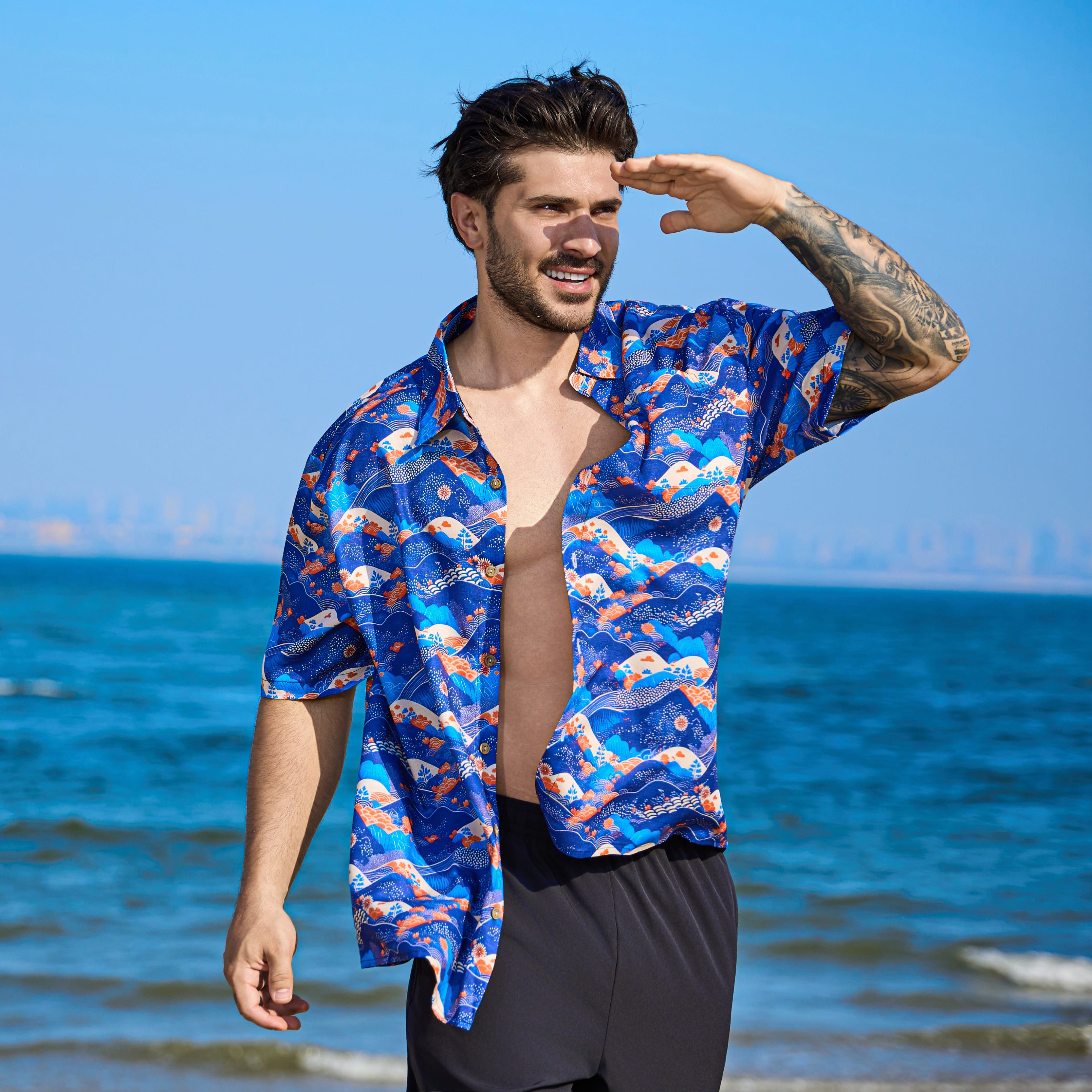 Mystic Mountains Childrens Hawaiian Shirt