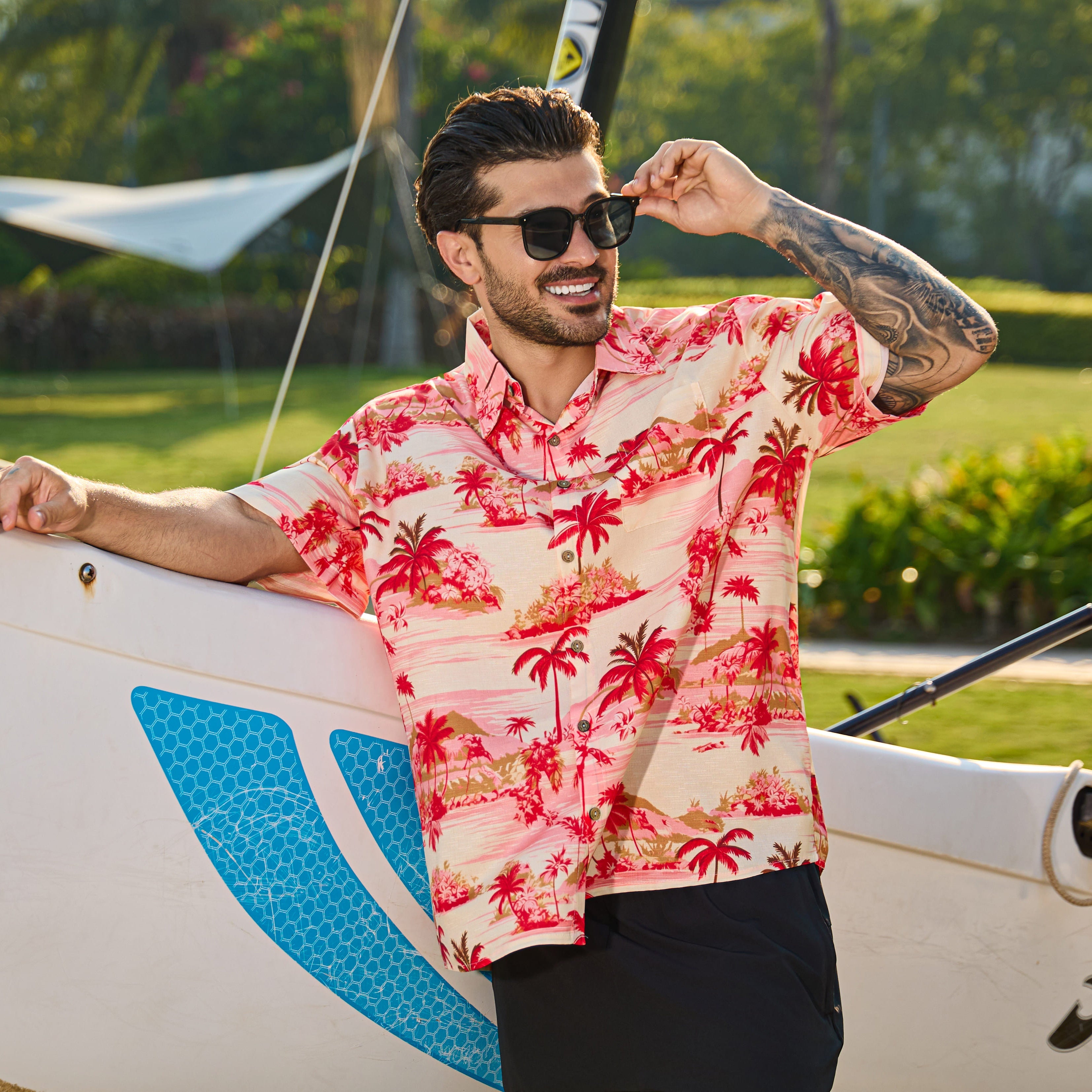 Island Paradise in Red