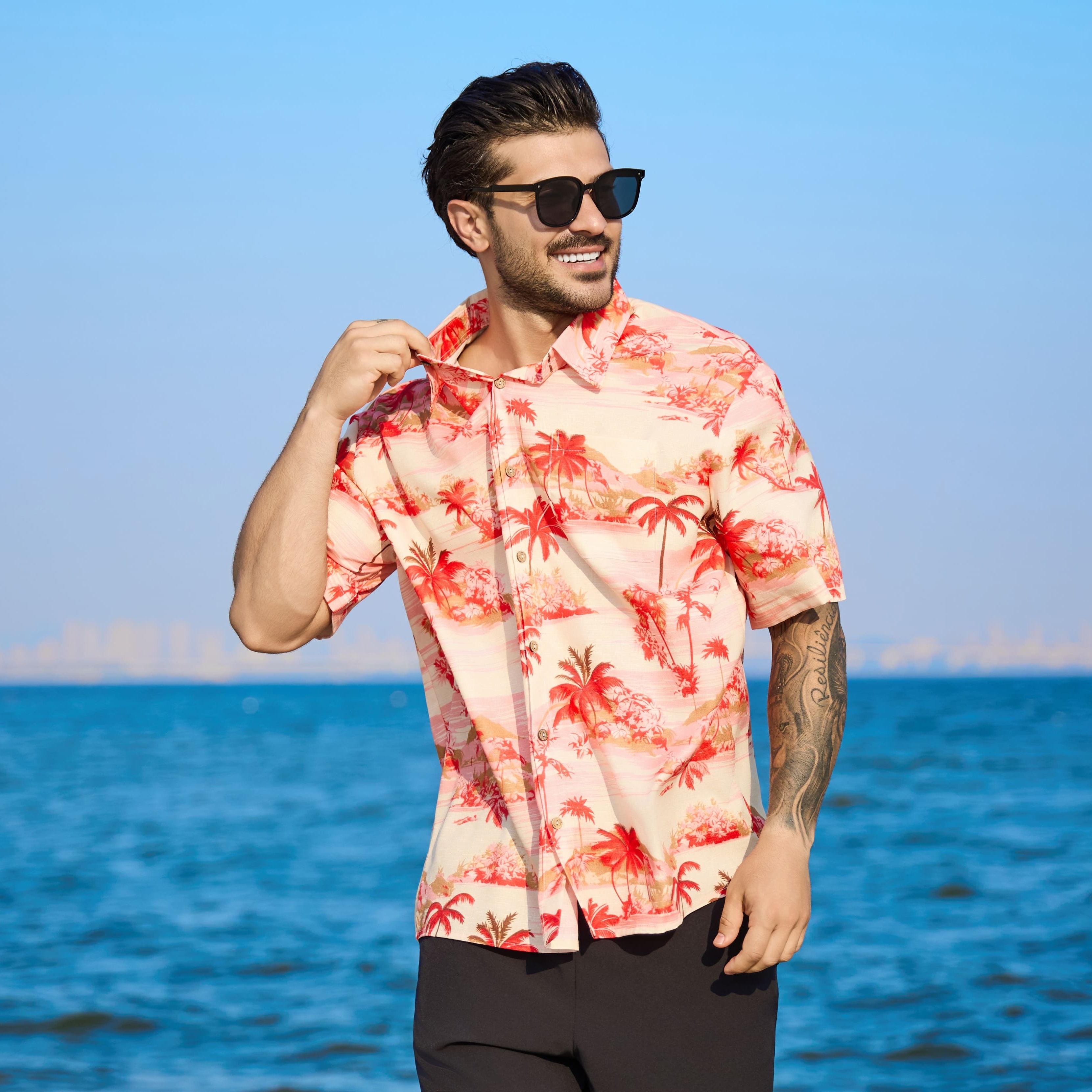 Island Paradise in Red