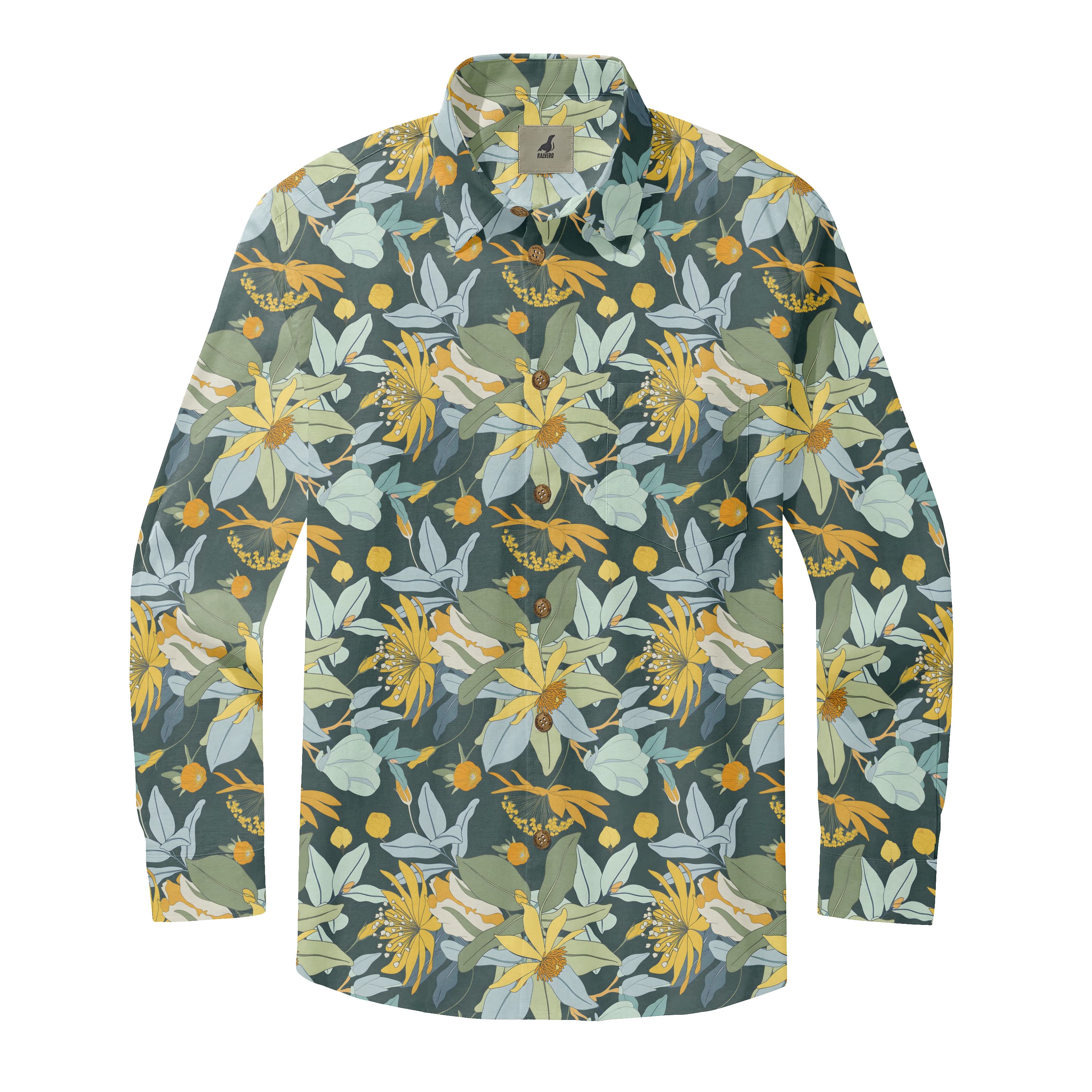 Dark Floral Long Sleeve Shirts