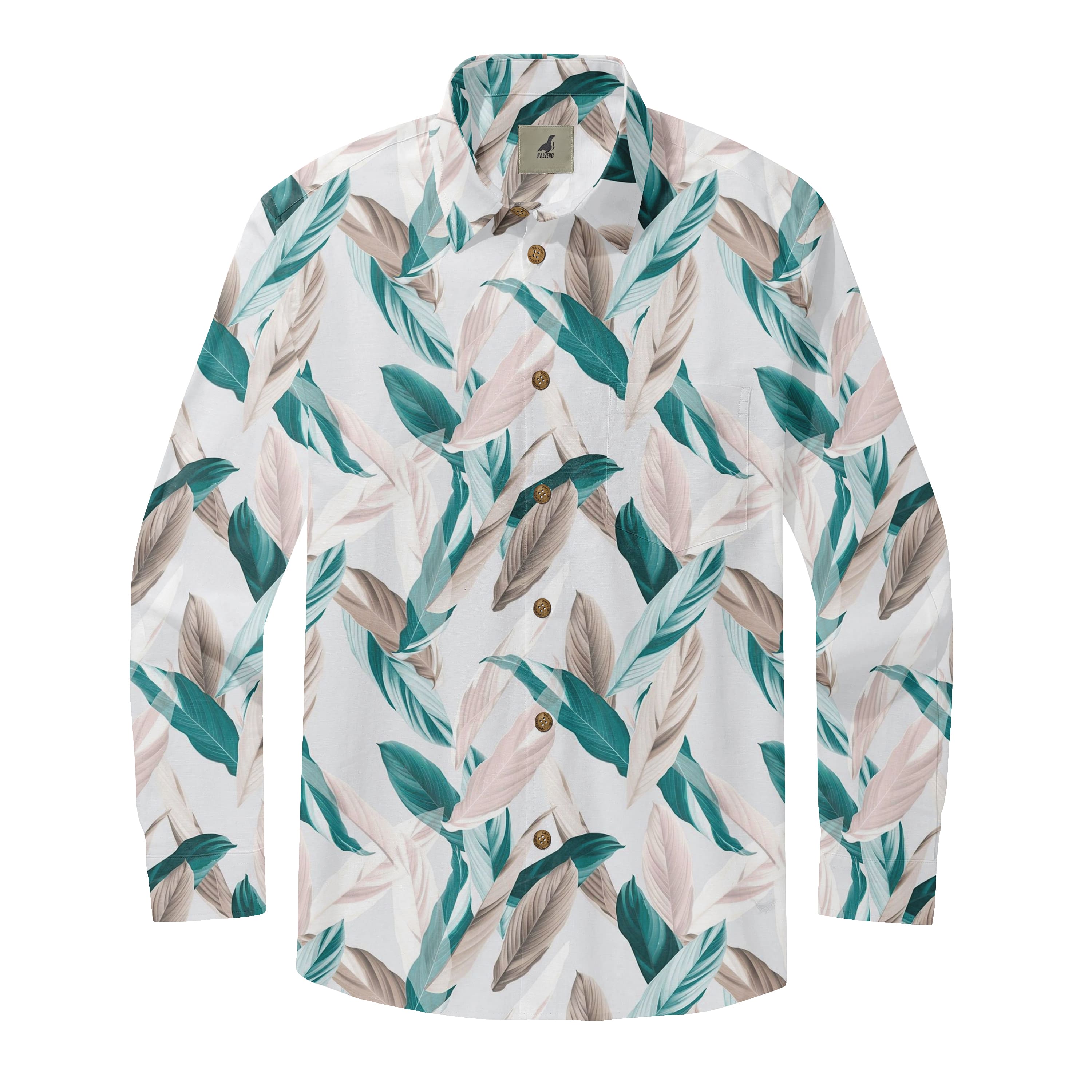 Tropical Foliage Long Sleeve Shirts