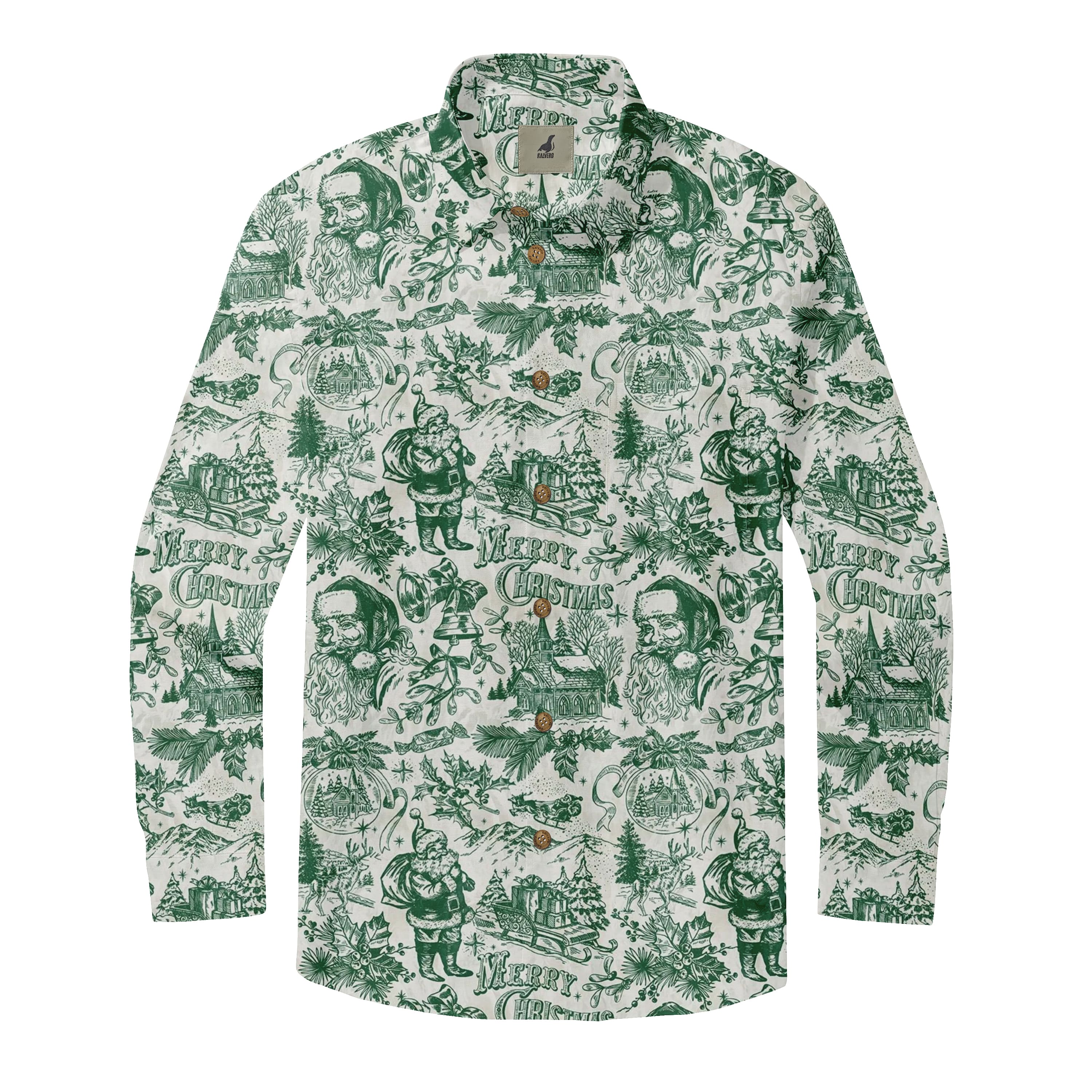Christmas Toile Long Sleeve Shirt