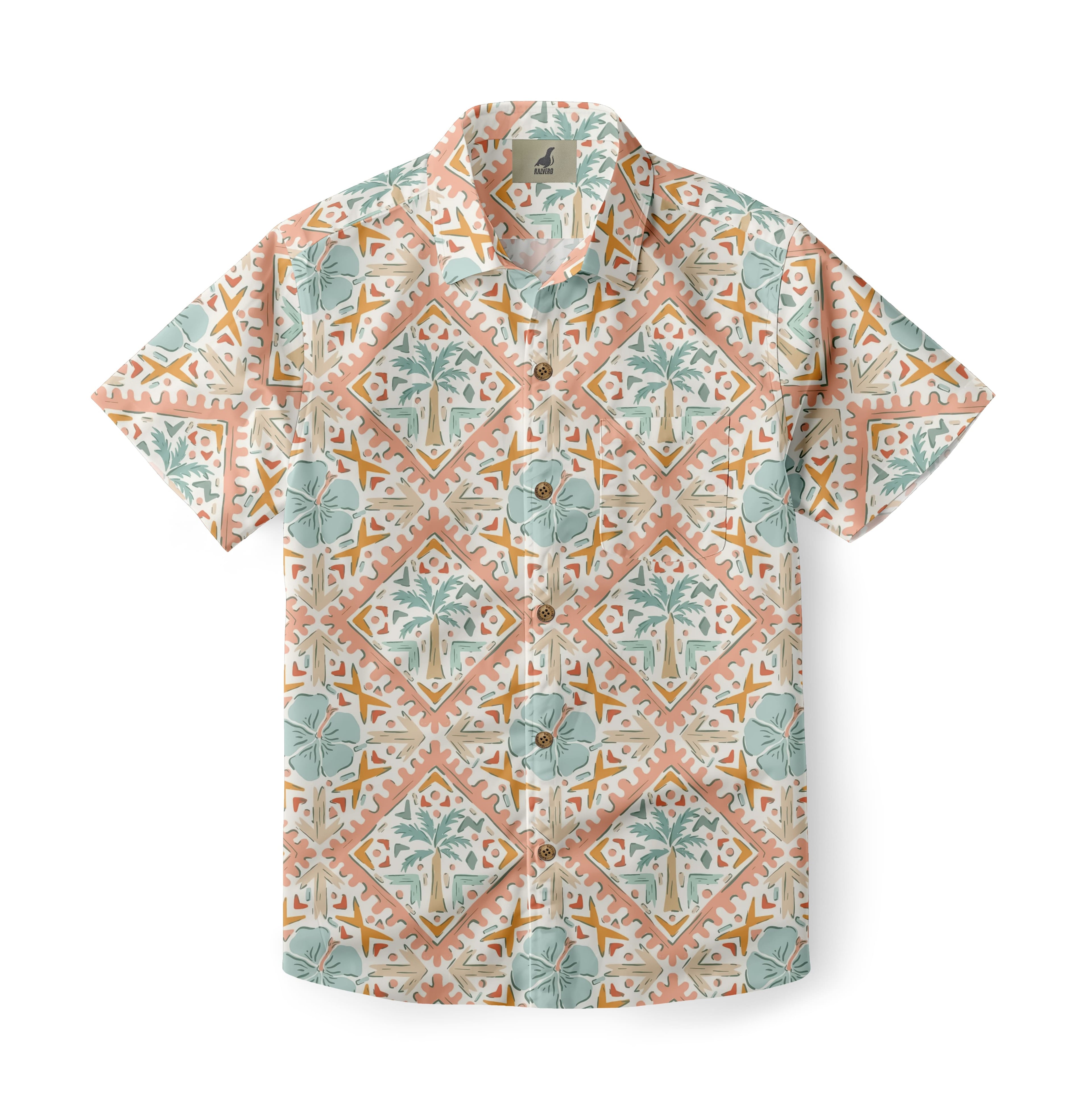 Multi Tropical Floral Hawaiian Shirt