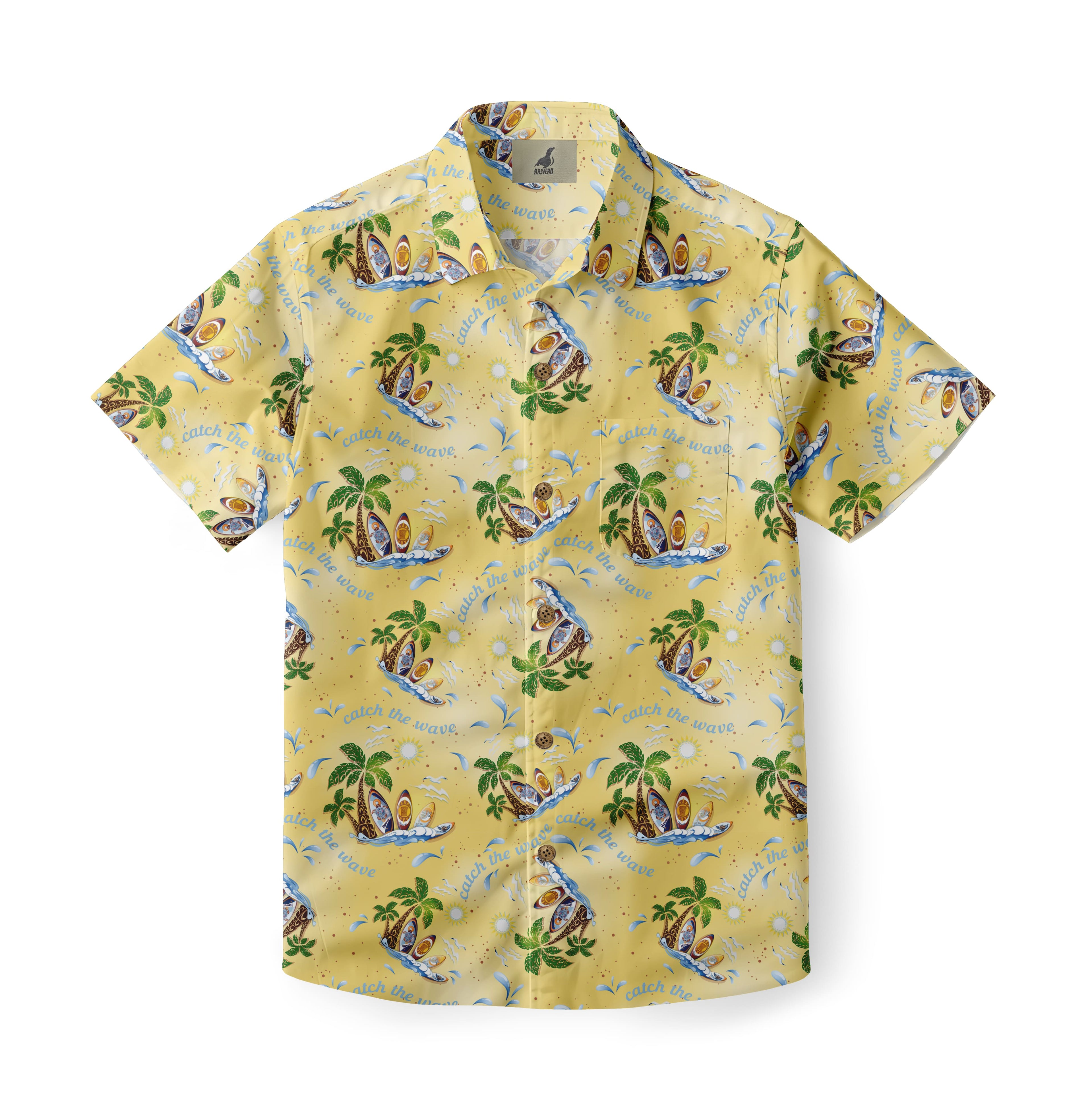 Yellow Tropical Beach Hawaiian Shirt