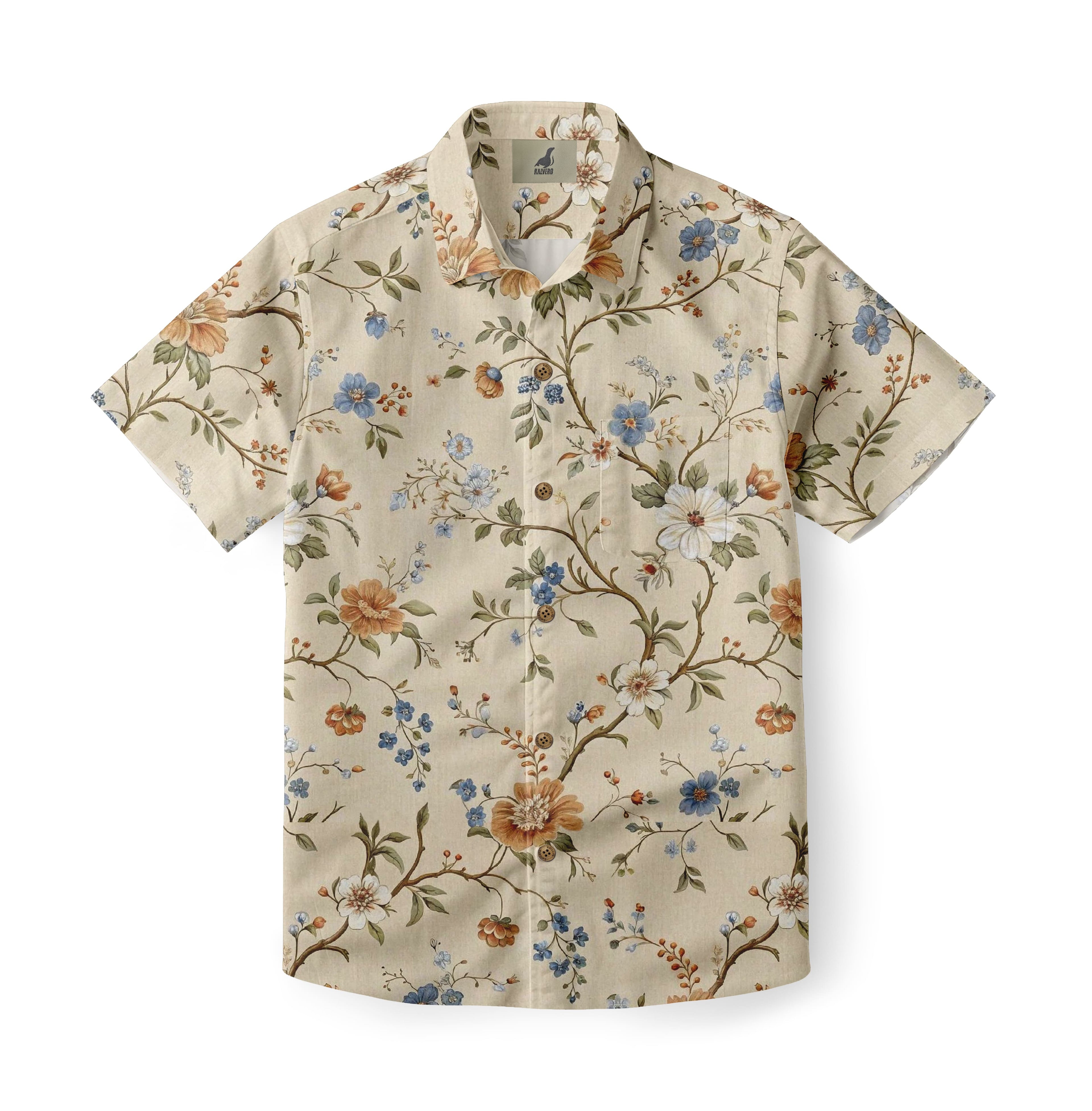 Vintage Botanical Aloha Shirt