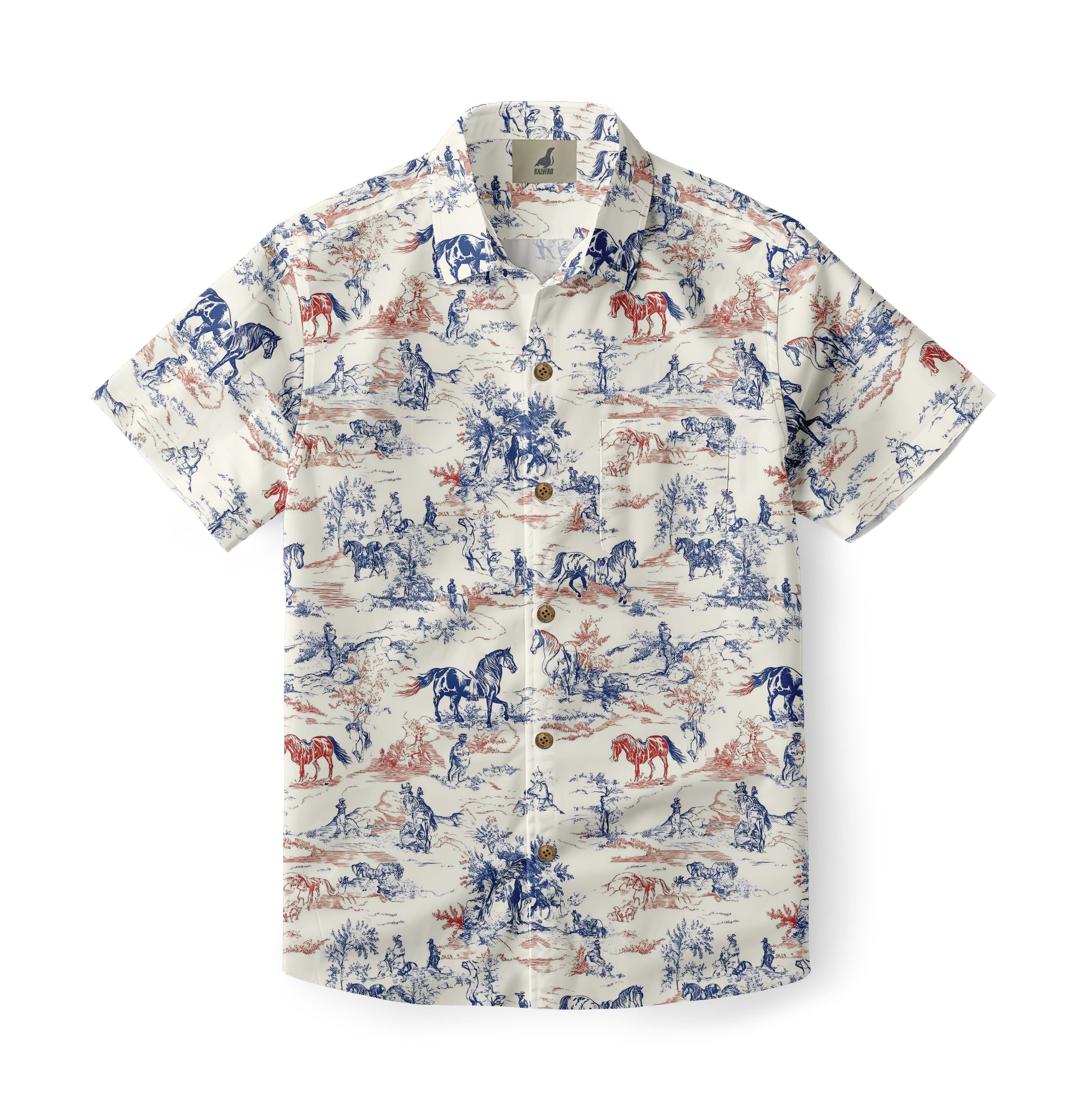 Equestrian Toile Aloha Shirt