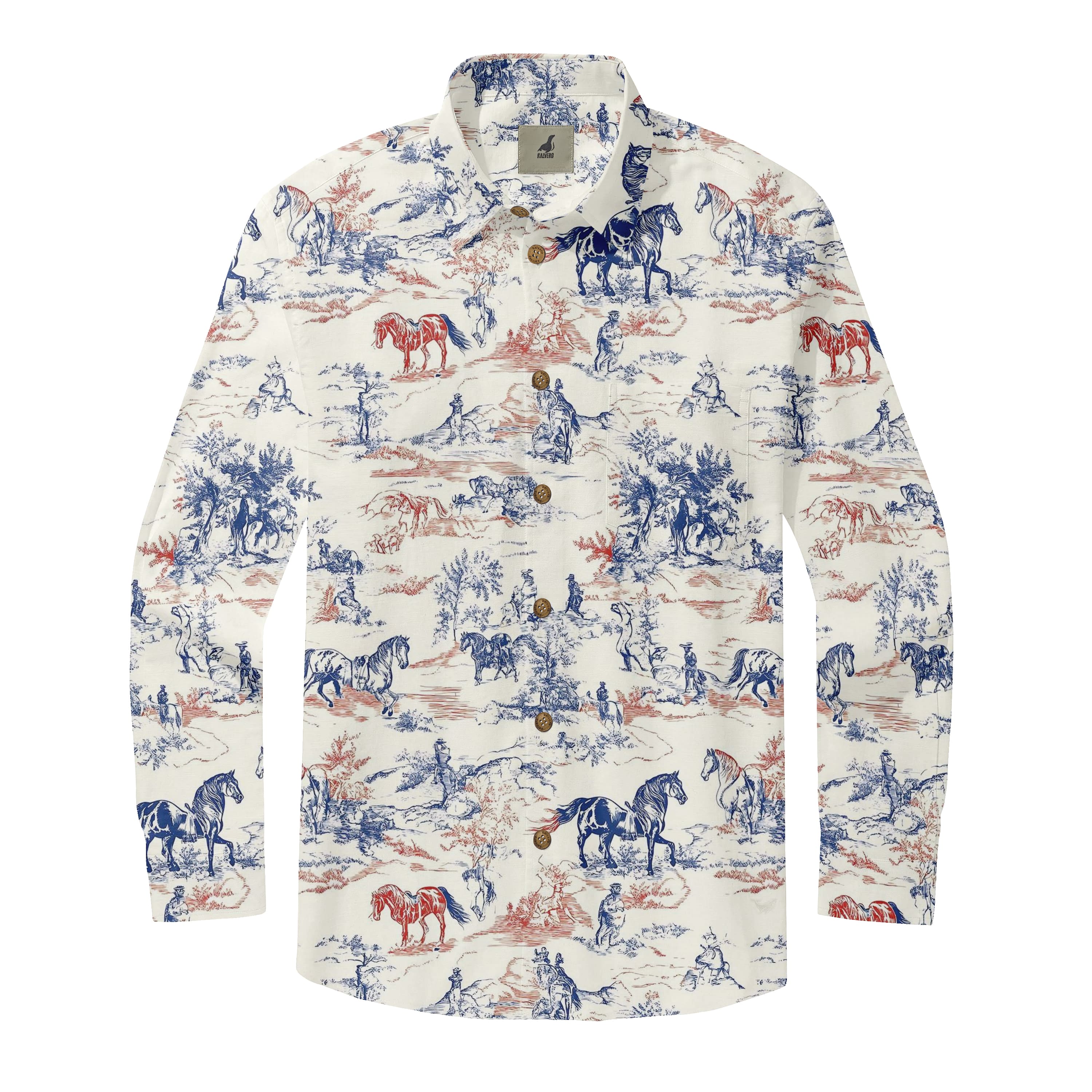 Equestrian Toile Long Sleeve Shirt