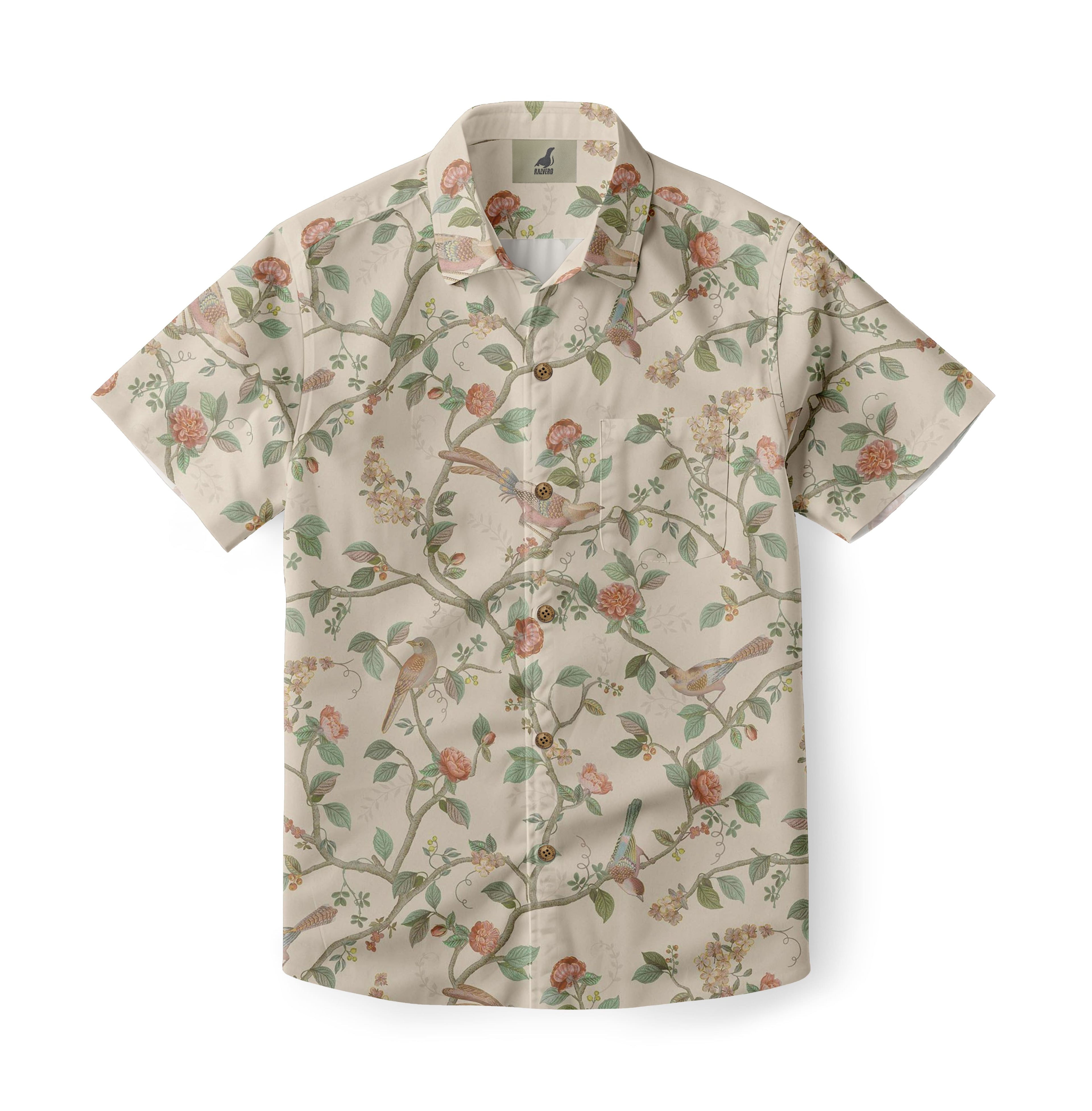 Bird Floral Aloha Shirt