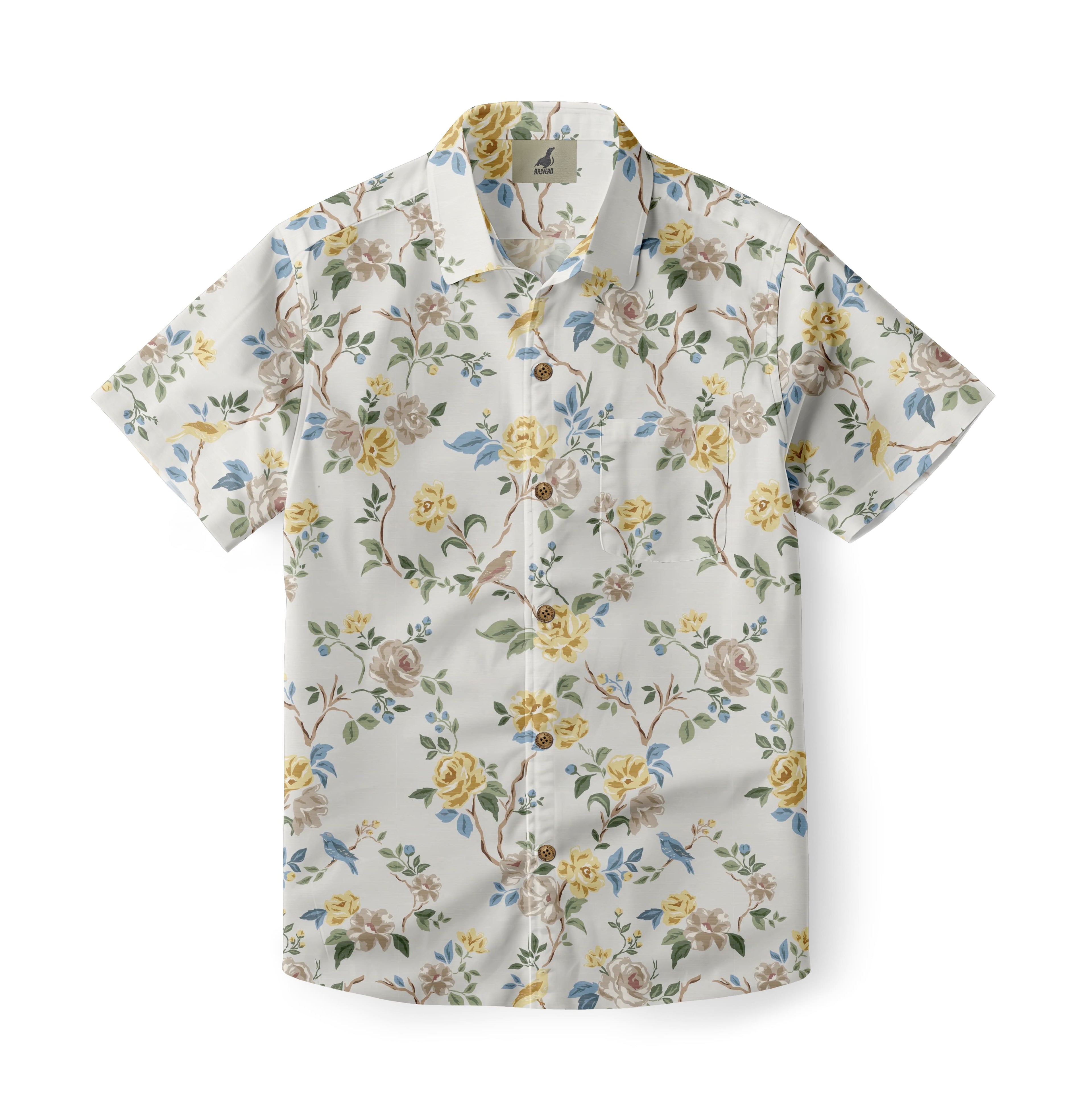 Yellow Garden Aloha Shirt