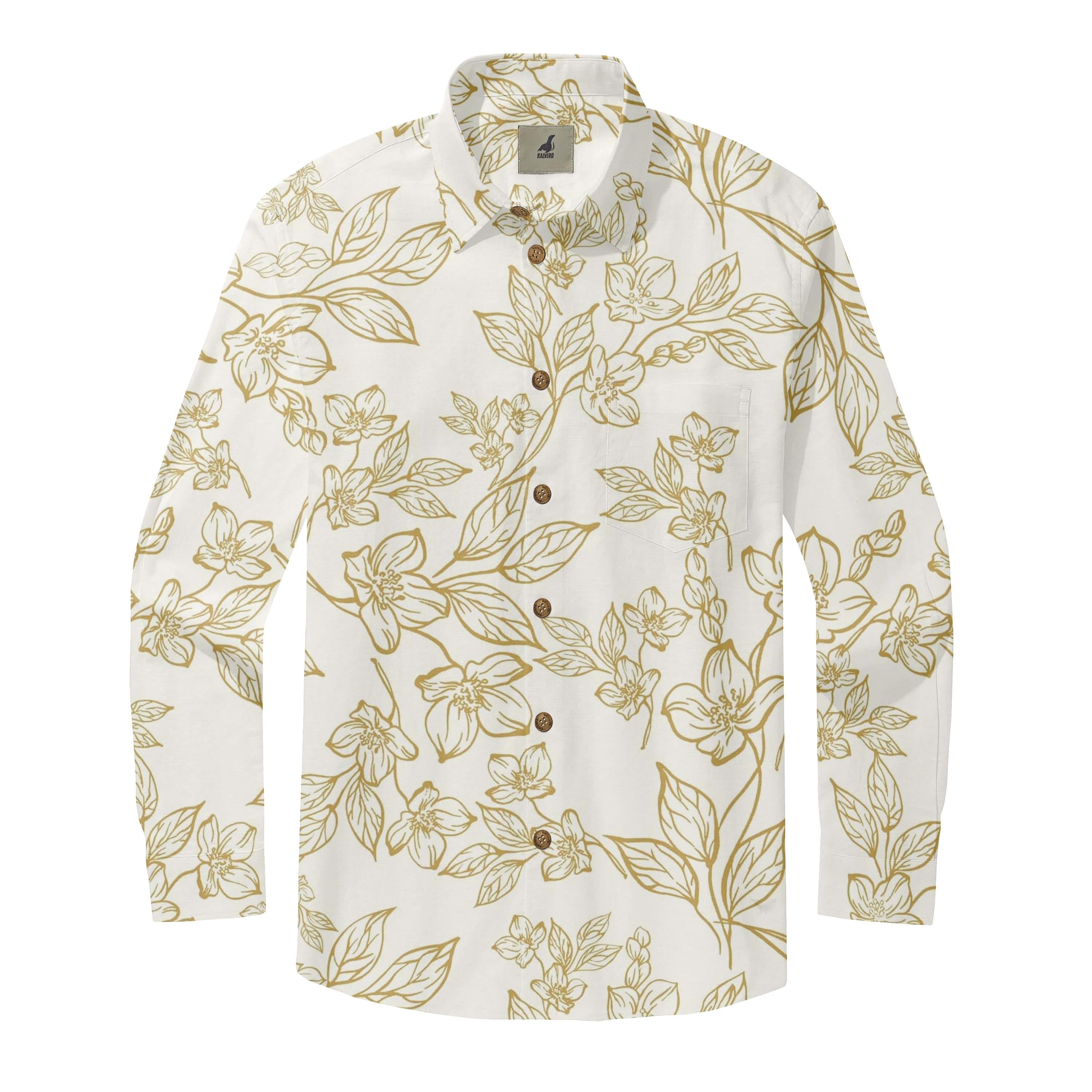 Floral Sketch Long Sleeve Shirt
