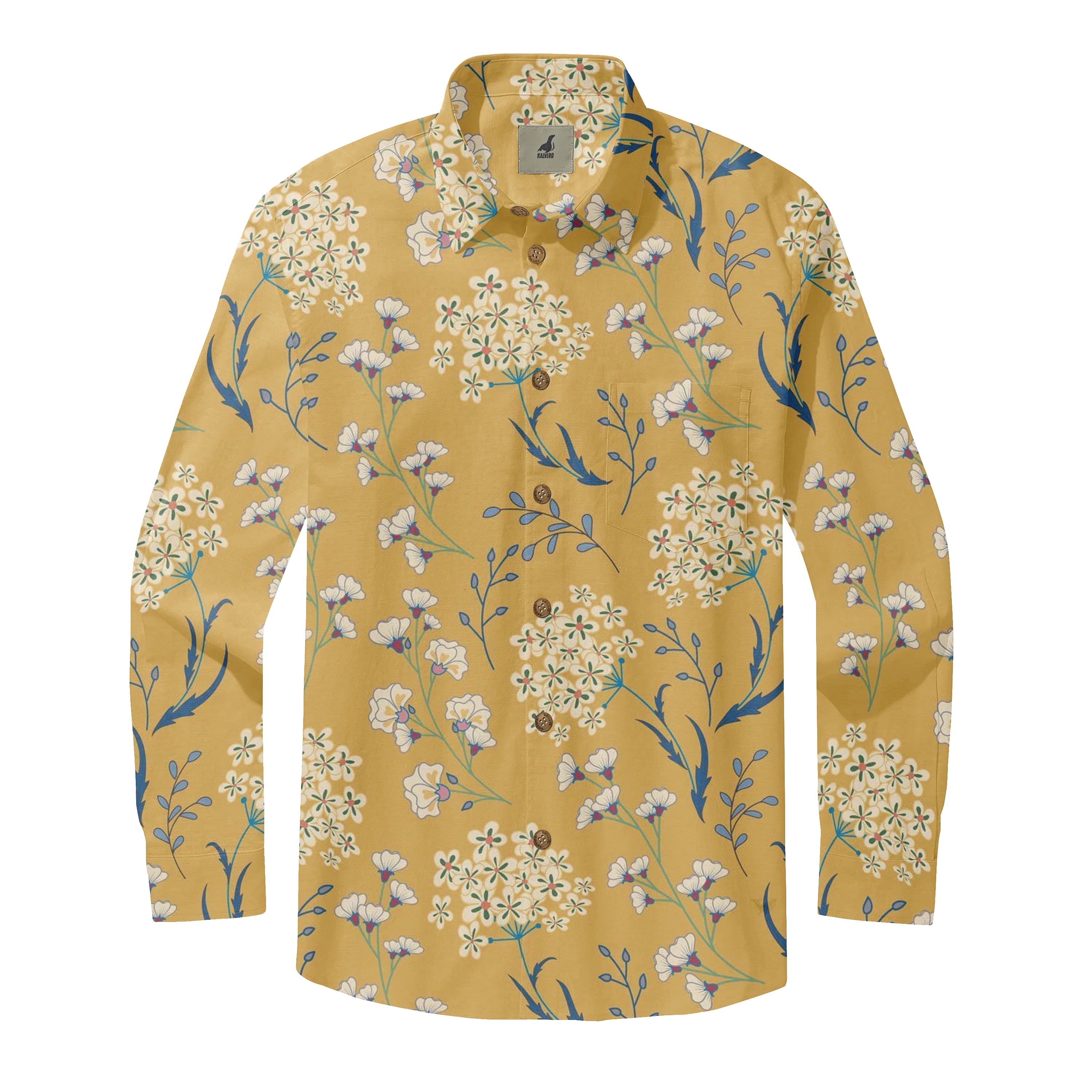 Yellow Wildflower Long Sleeve Shirt