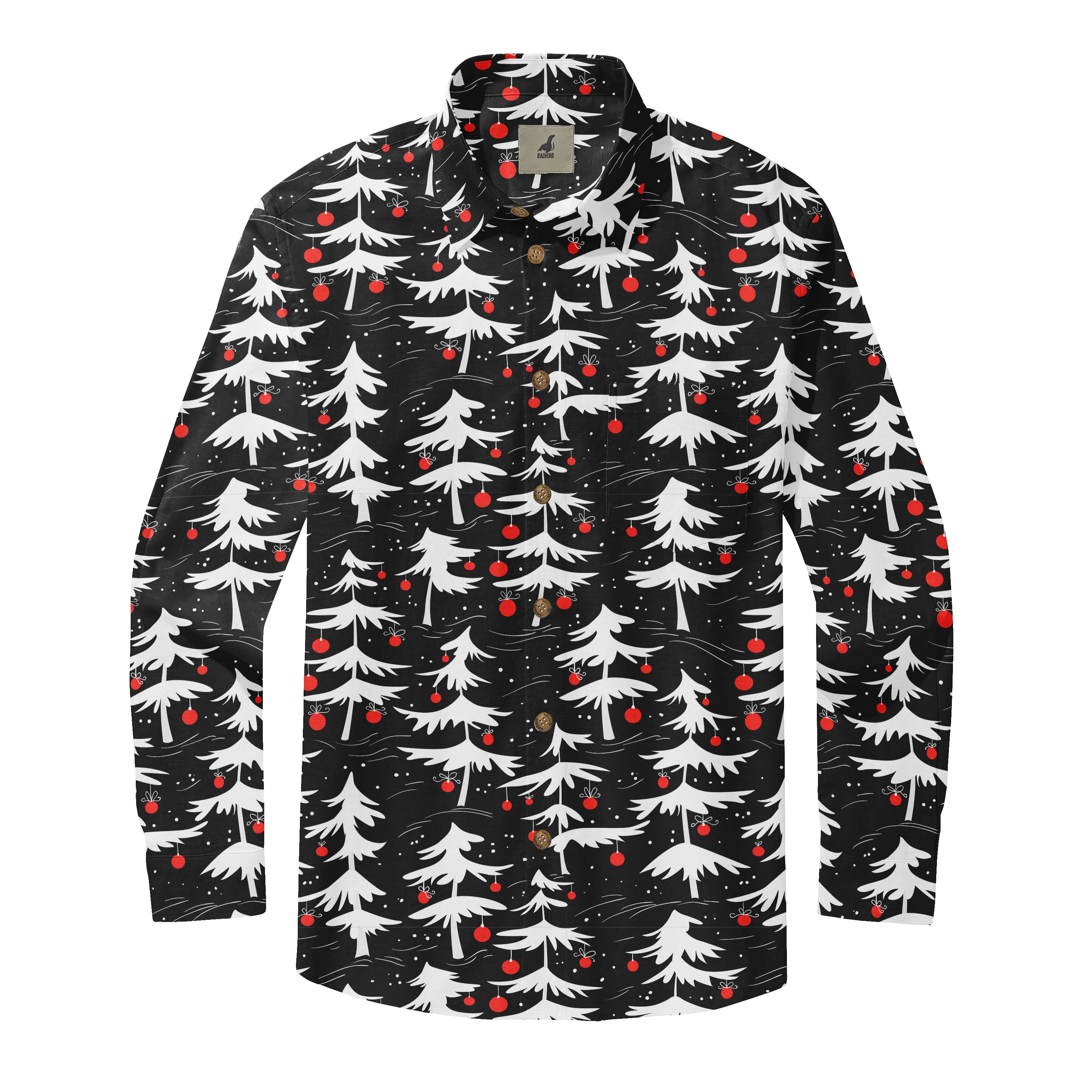 White Christmas Tree Long Sleeve Shirts
