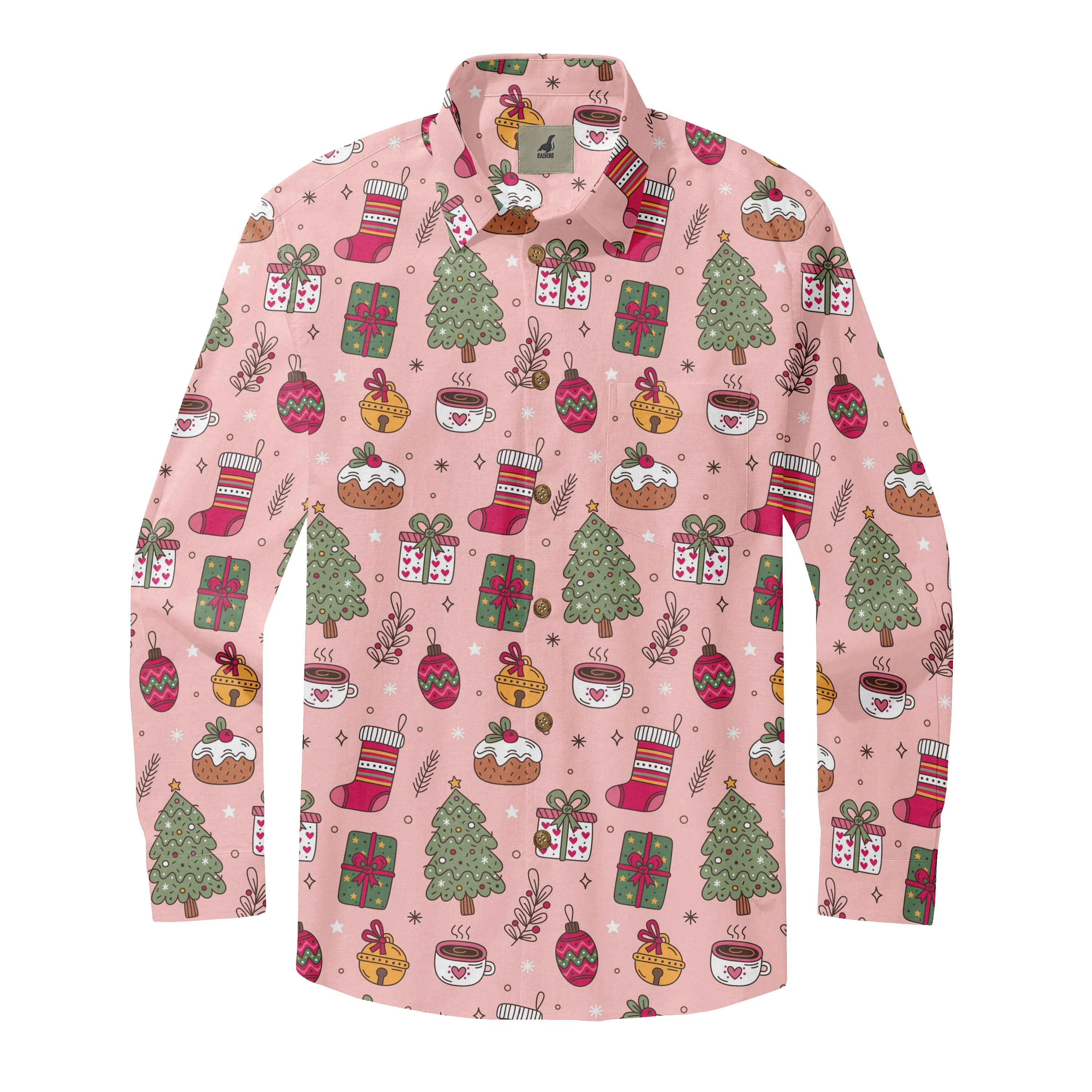 Pink Christmas Long Sleeve Shirts
