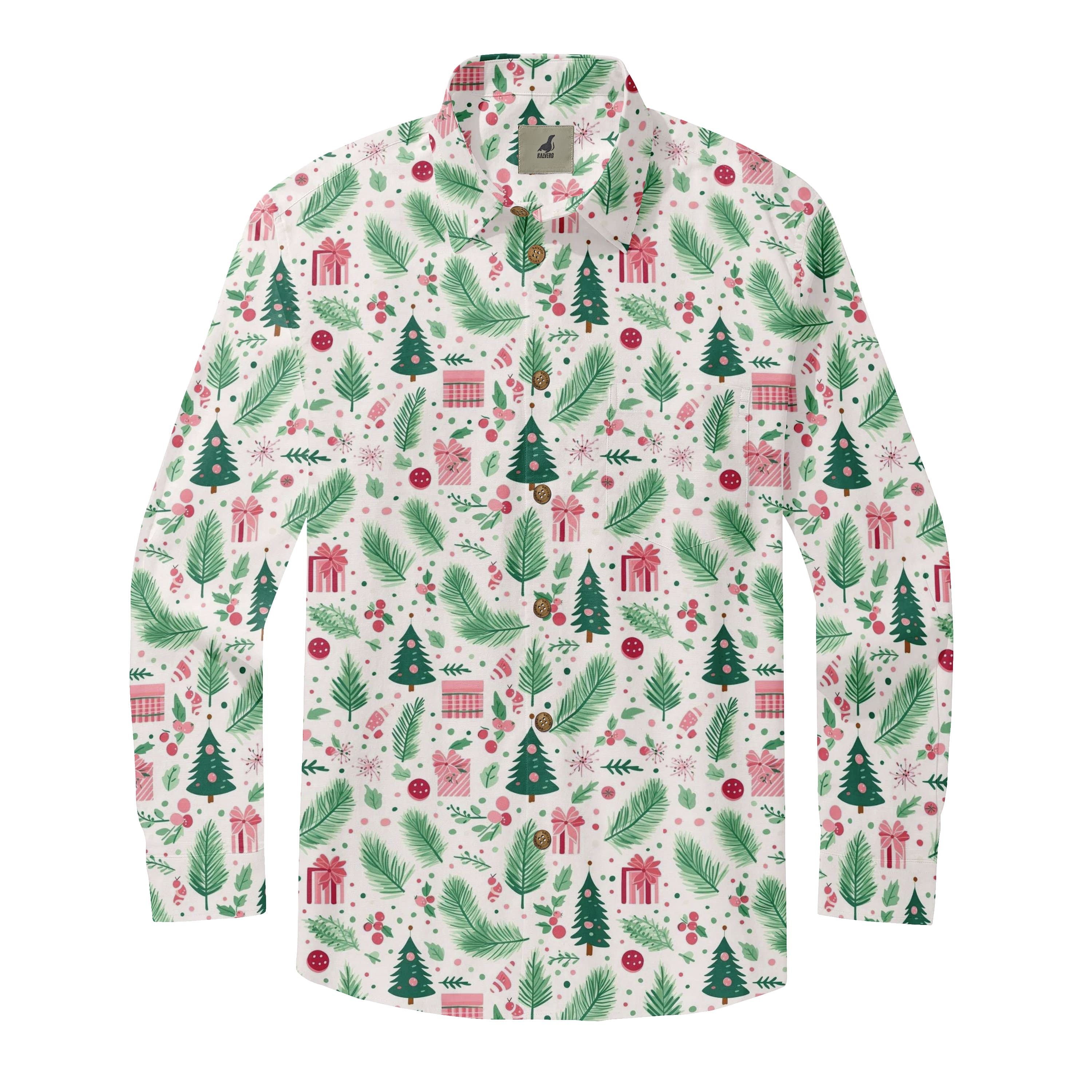 Christmas Greenery Long Sleeve Shirts