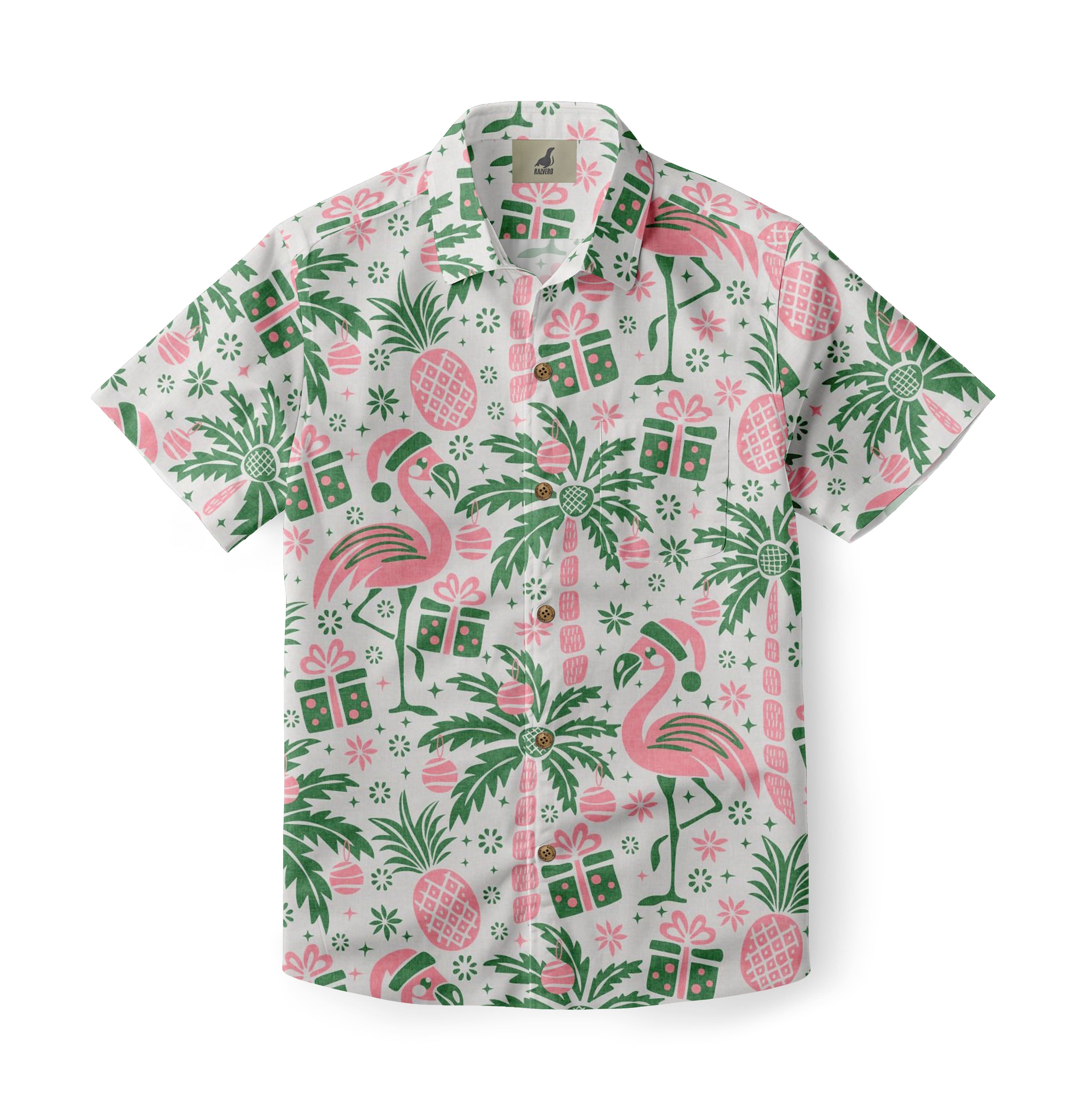 Flamingo Palm Aloha Shirt