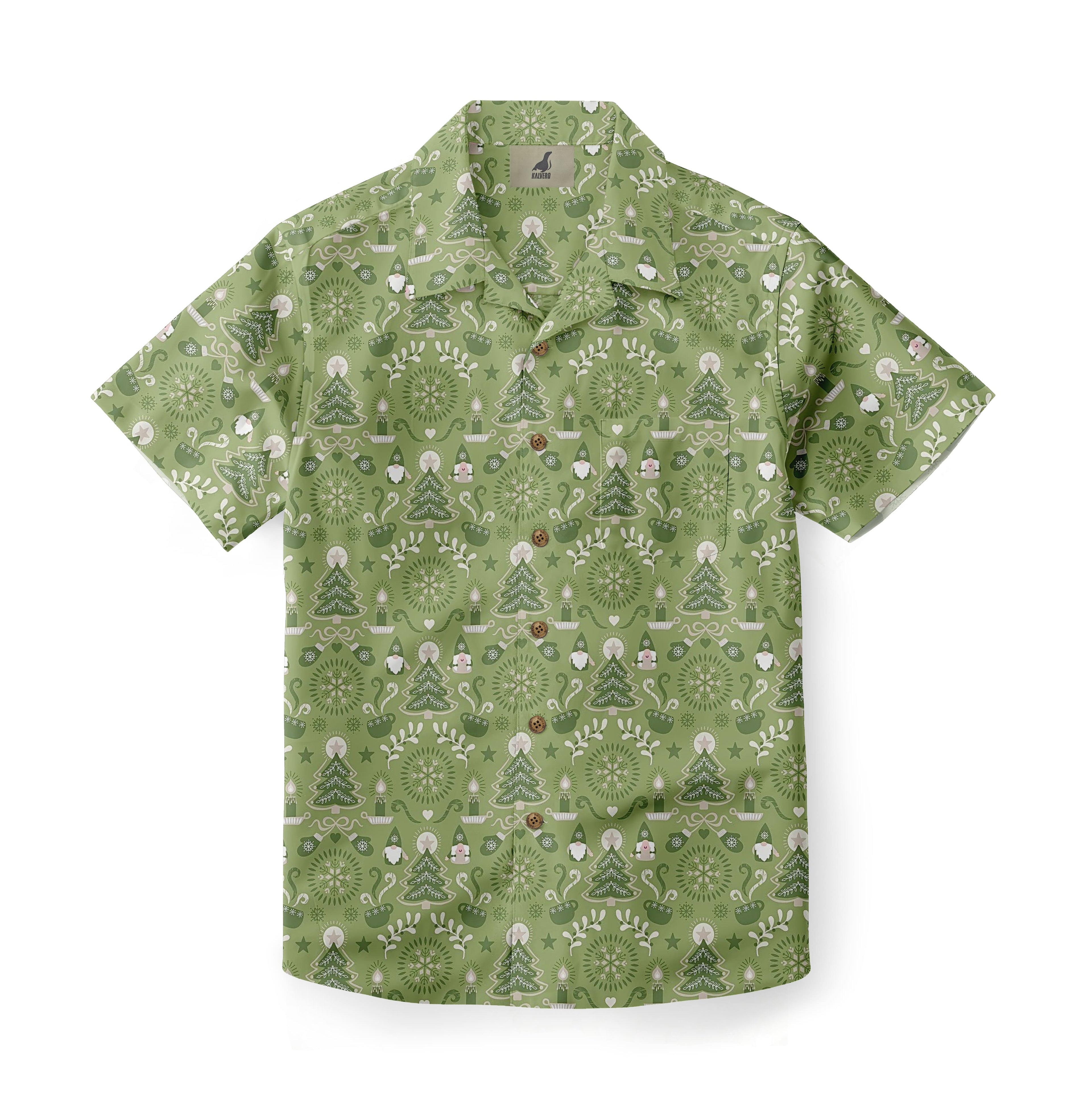 Christmas Candlelight Aloha Shirt