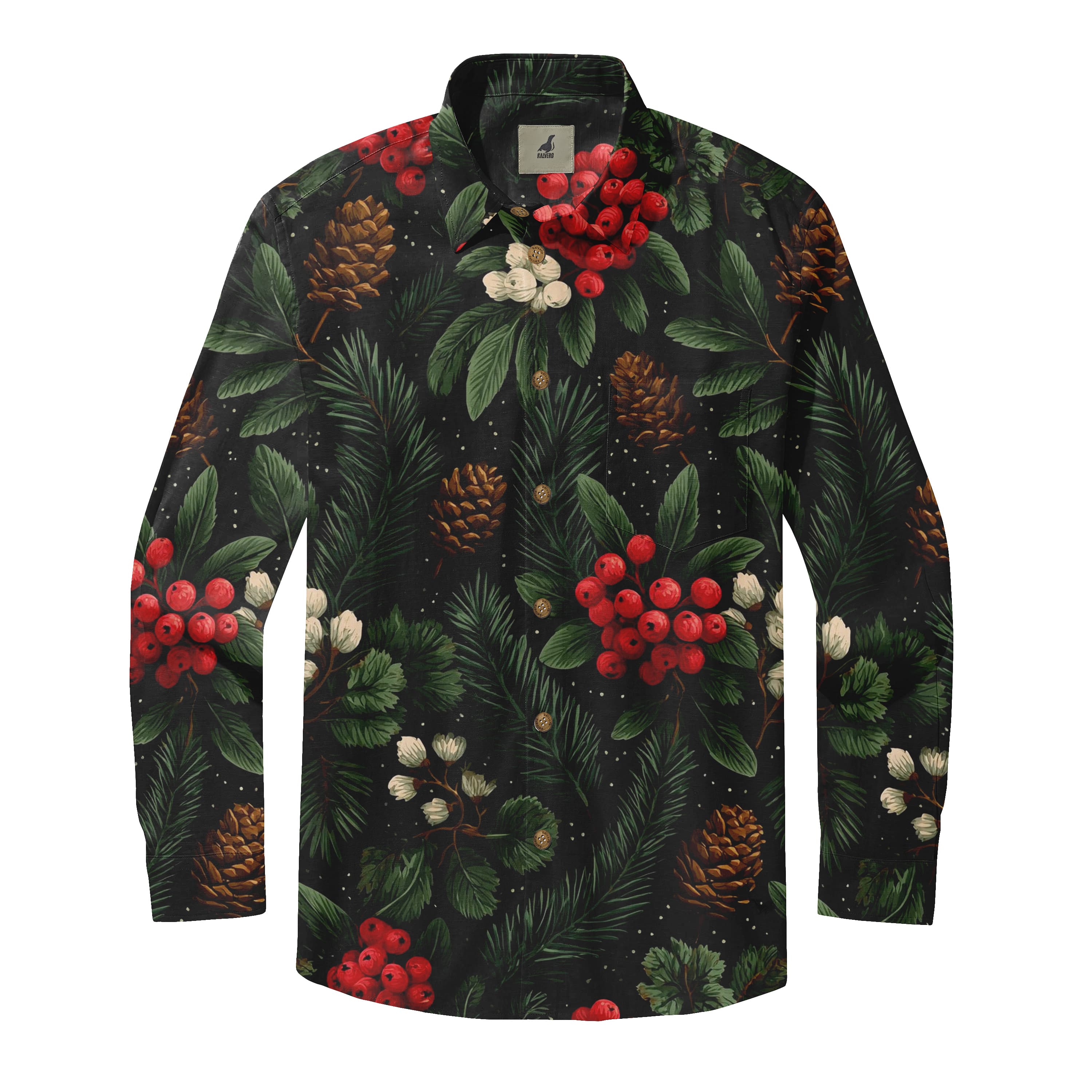 Red Berries Long Sleeve Shirts