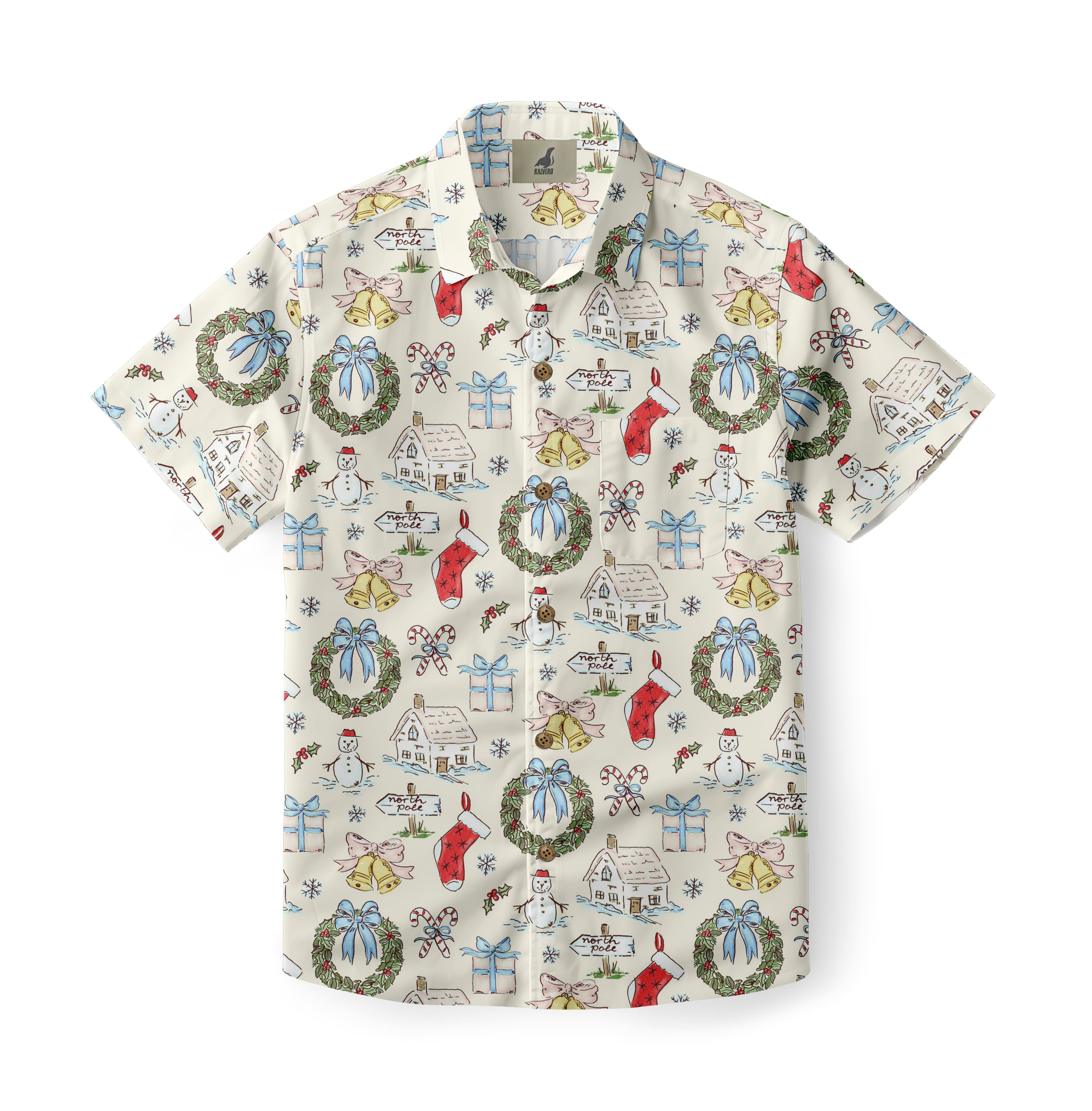 Christmas Themed Hawaiian Shirt