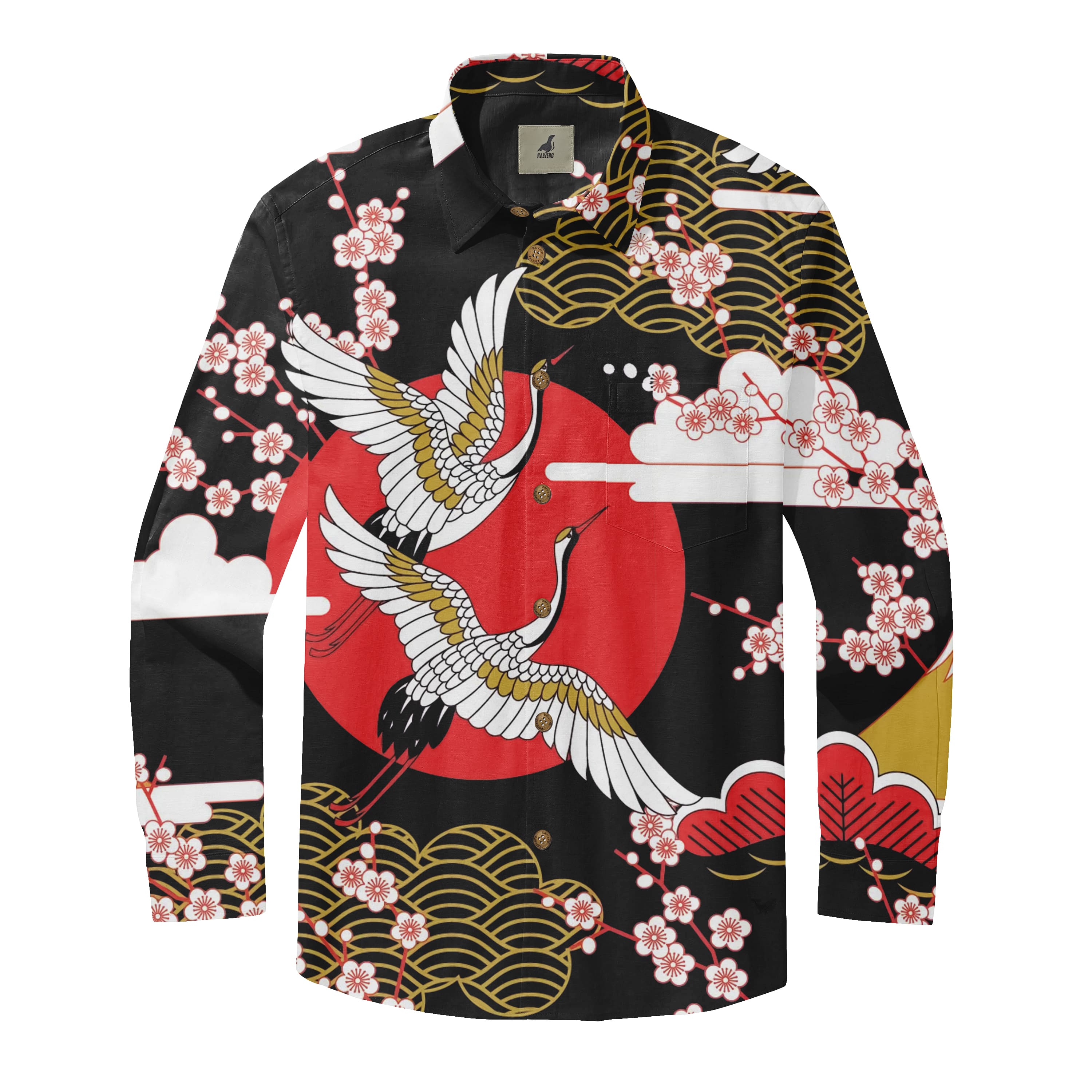 Japanese Crane Long Sleeve Shirts