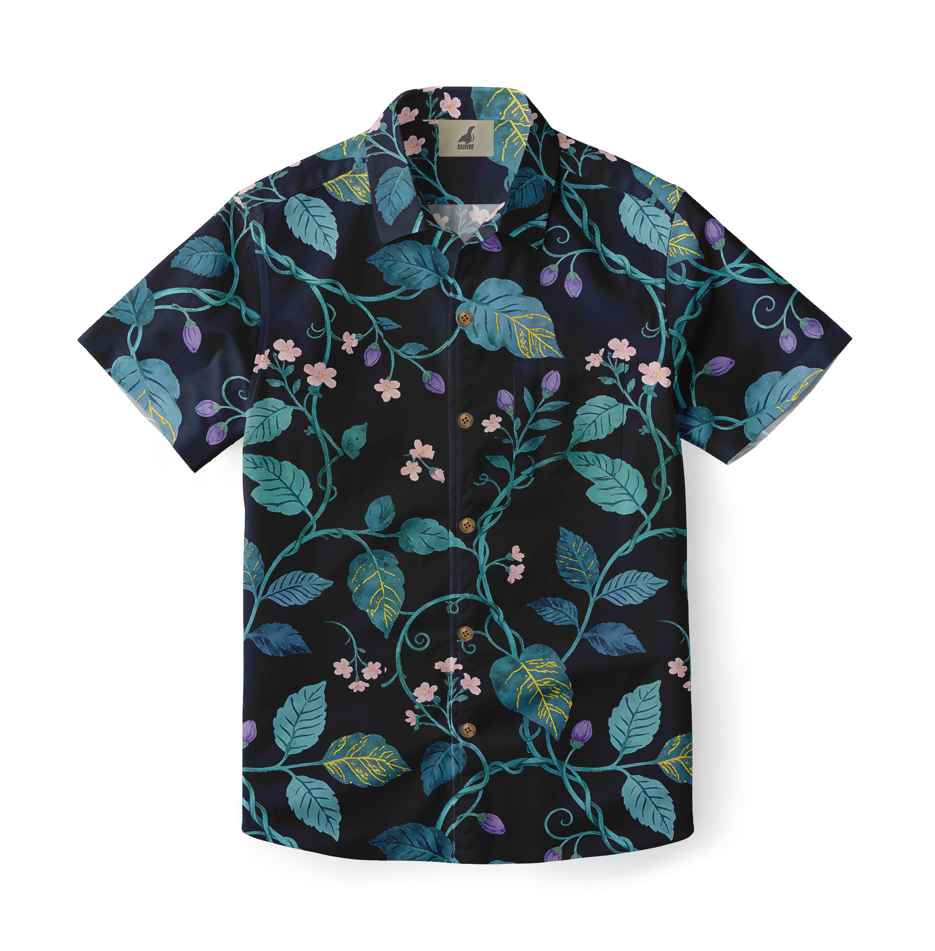 Midnight Vine Aloha Shirt