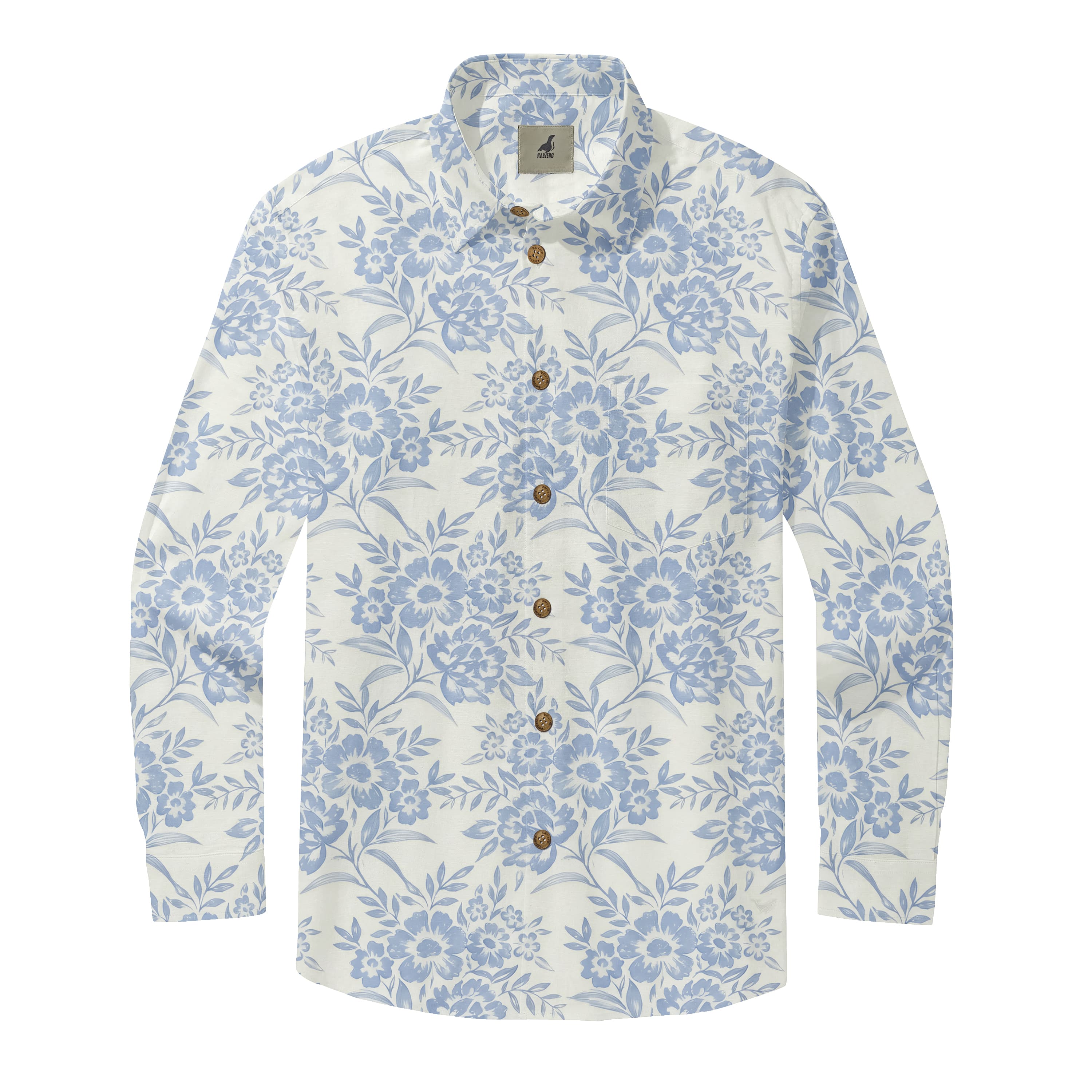 Blue Daisy Long Sleeve Shirt