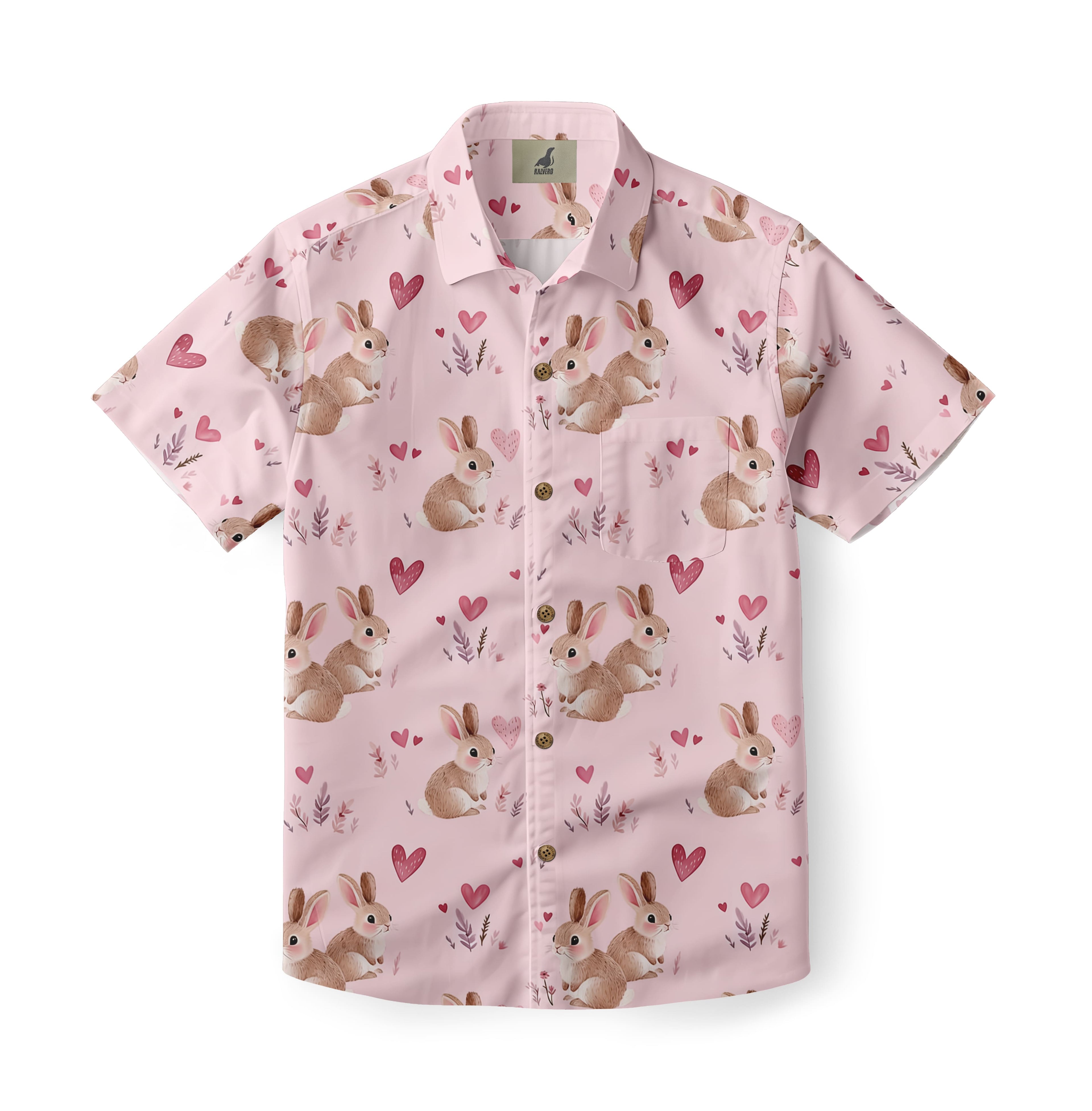 Pink Bunny Aloha Shirt