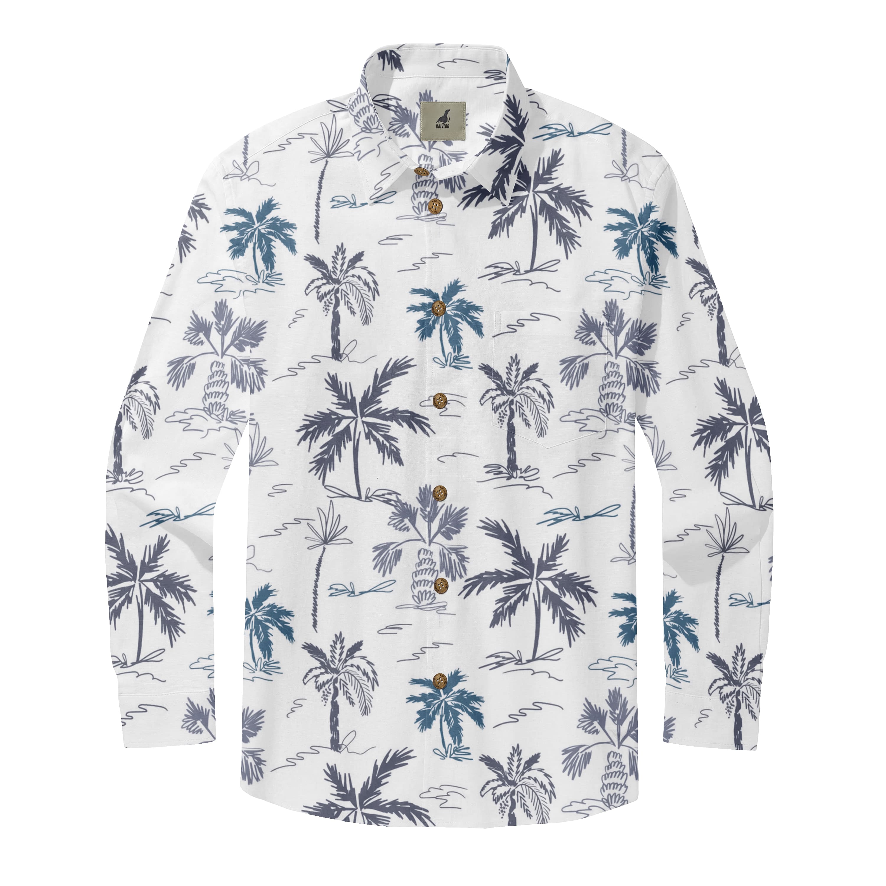 Sketch Palm Long Sleeve Shirt