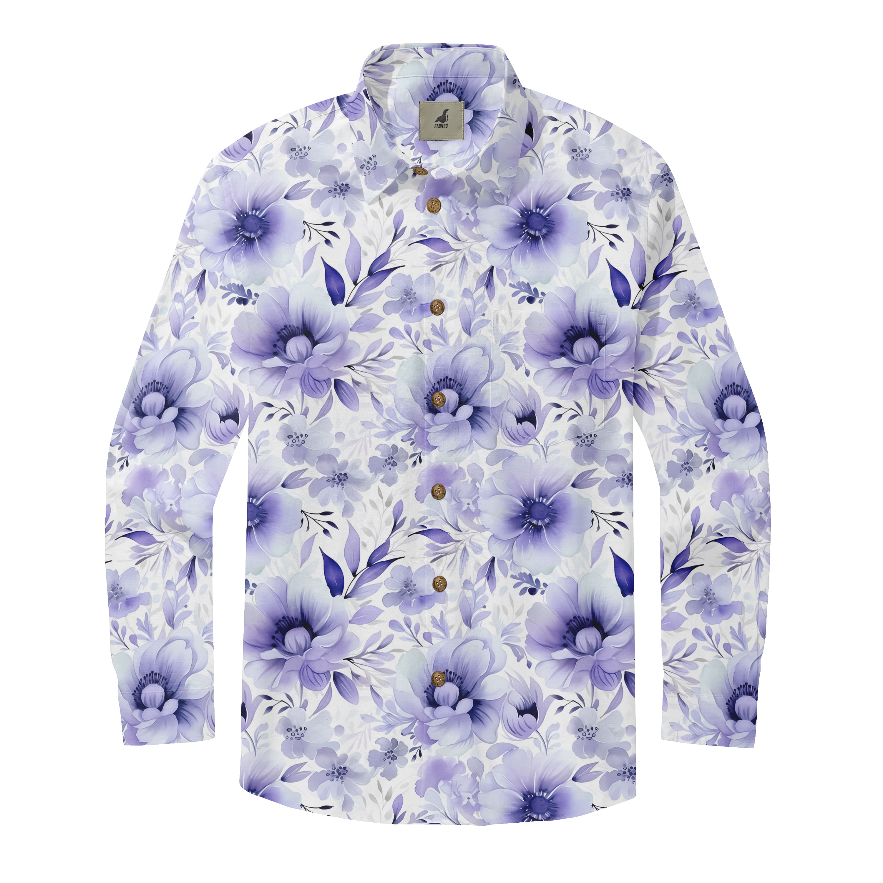 Purple Watercolo Long Sleeve Shirt